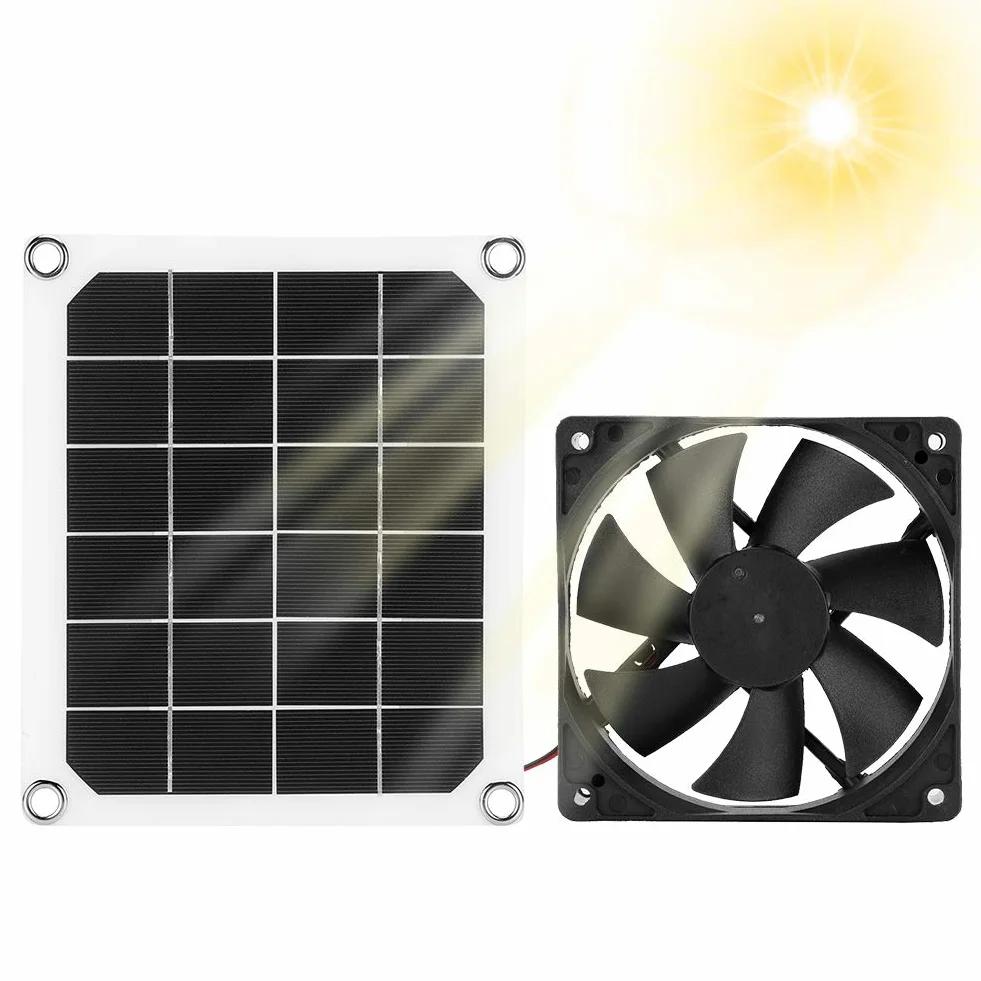 Ventilateur d'Extraction Solaire IP65 Étanche pour VR Serres Maisons