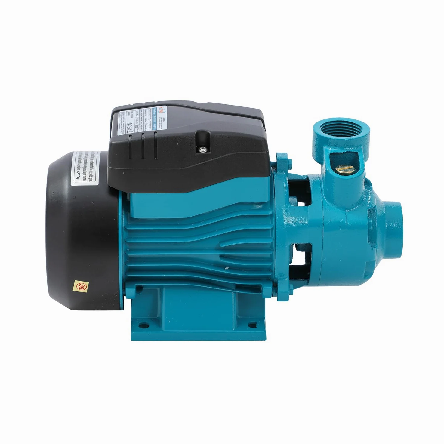 KATSU Pompe à Eau Périphérique Centrifuge électrique Industriel 1/2 HP 220V pour Eau Propre, Adaptée au Réservoir de Ferme de Jardin d'étang Maison 151112