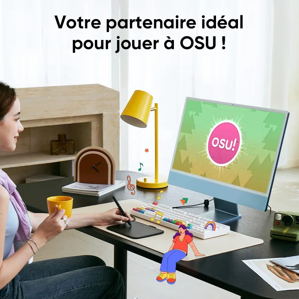 XPPen Deco 640 Tablette Graphique sans Écran, Stylet X3 Pro 16K Niveaux de Pression, Compatible Windows/Mac/Android