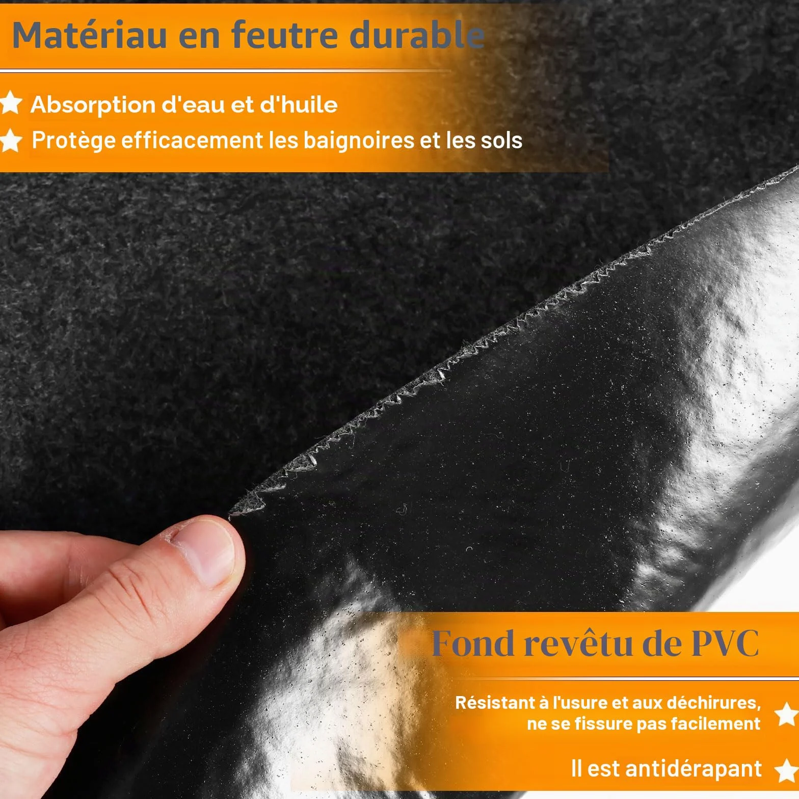 Tapis Rond pour - 200 cm - Tapis de Bain à remous - pour l'extérieur et l'intérieur - Imperméable et antidérapant - Tapis de Protection du Sol pour Piscine