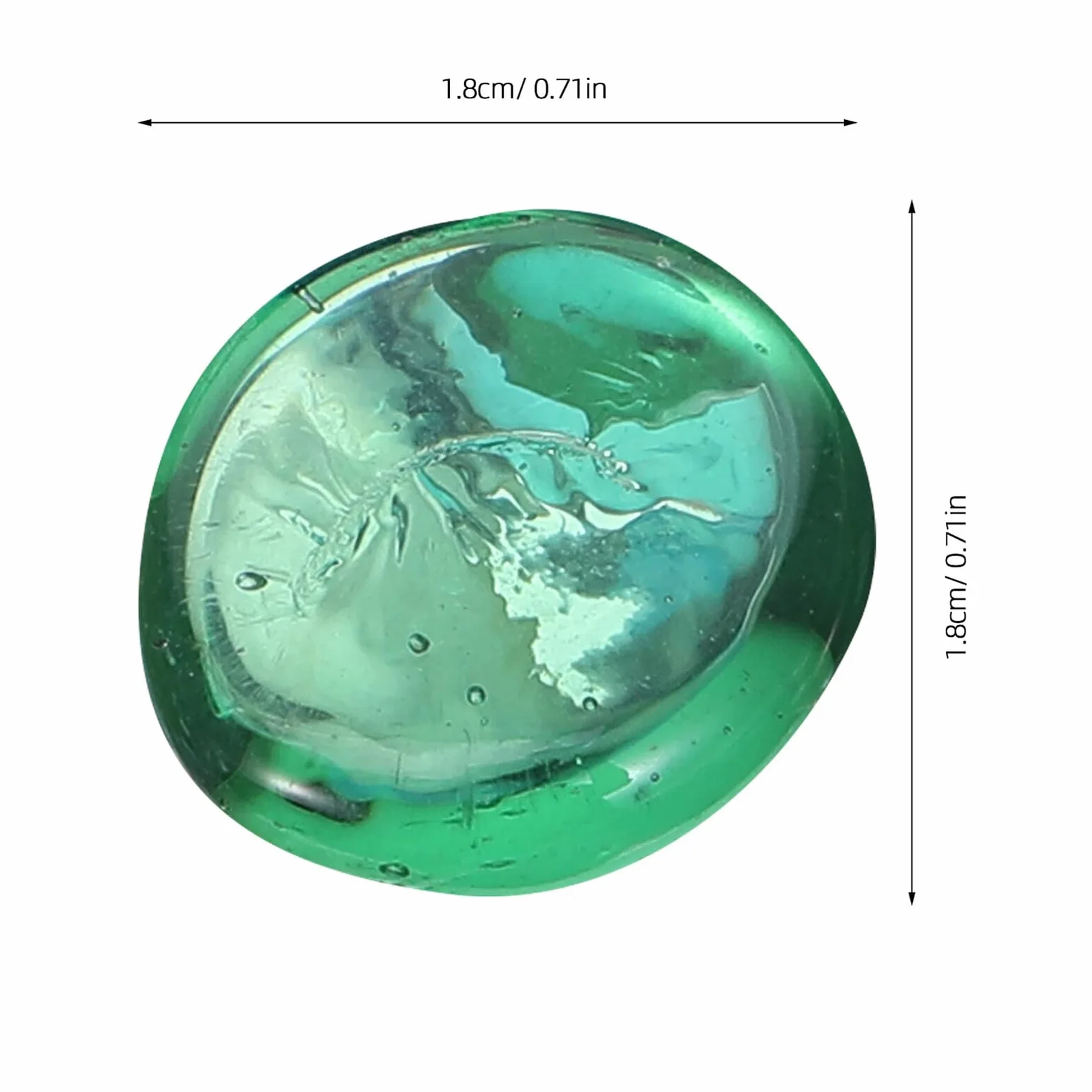 VOSAREA Pierres Décoratives en Verre Transparentes Plates 17-19 Mm pour Aquarium Jardin Artisanat et Décoration de Vase Paquet 1 Couleur Aléatoire