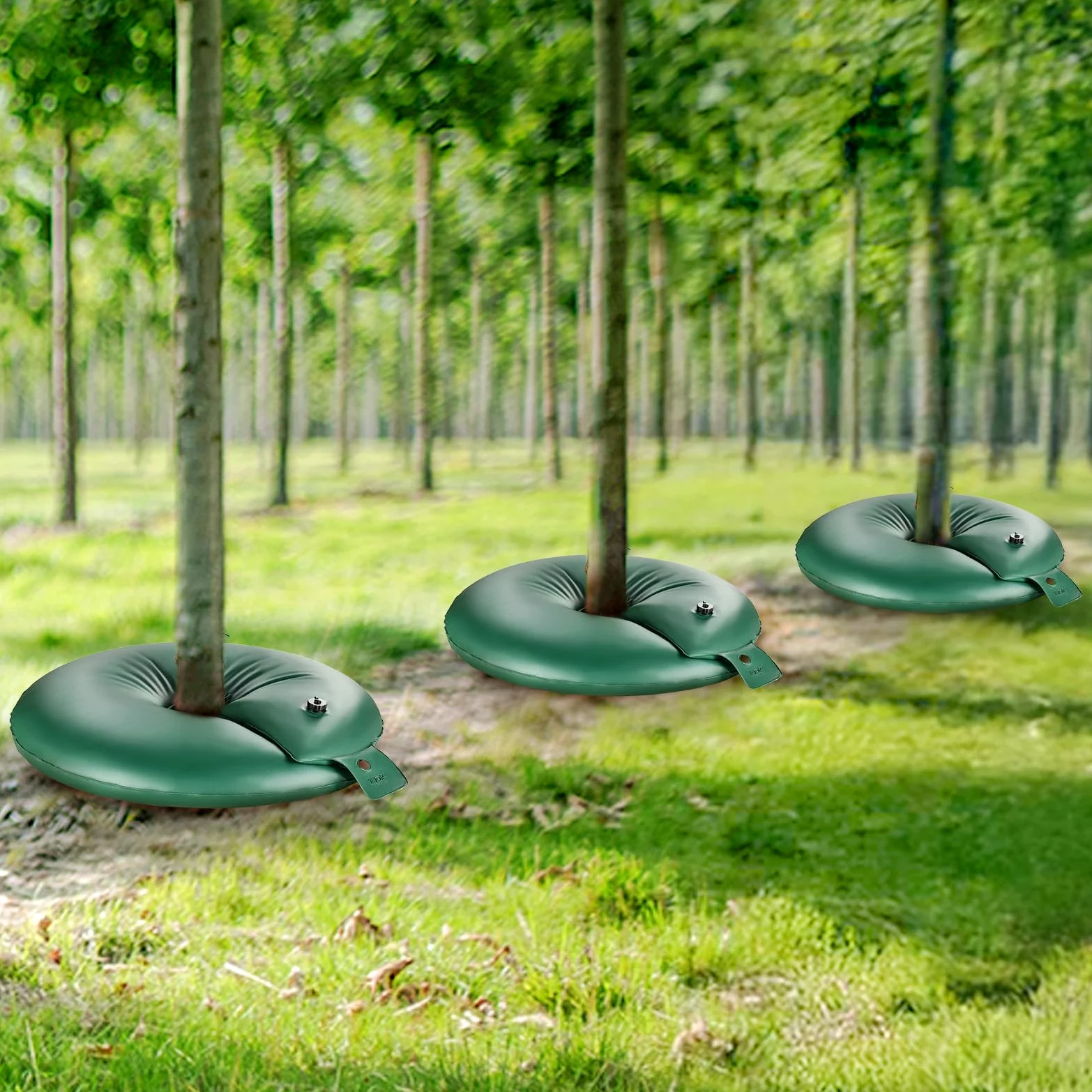 VEVOR Anneau d'arrosage d'arbres, 4 paquets, sac d'arrosage, 75,7 L, bague d'irrigation rechargeable robuste, libération lente de 6 à 9 heures, pour irrigation goutte à goutte des racines des arbustes