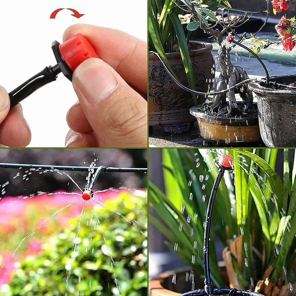 Kit d'Irrigation Goutte à Goutte 40M Tuyau 158 pcs Micro Irrigation Goutteur Réglable Système d'Arrosage Jardin