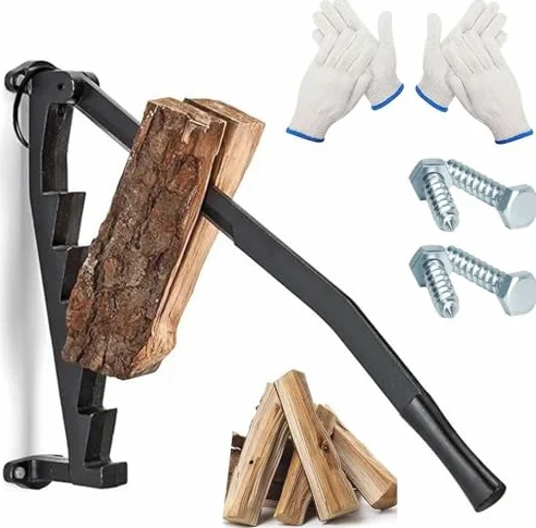 Fendeur manuel pour bois de chauffage, coupe-bois mural pour barbecue et usage domestique, outil de fendage robuste