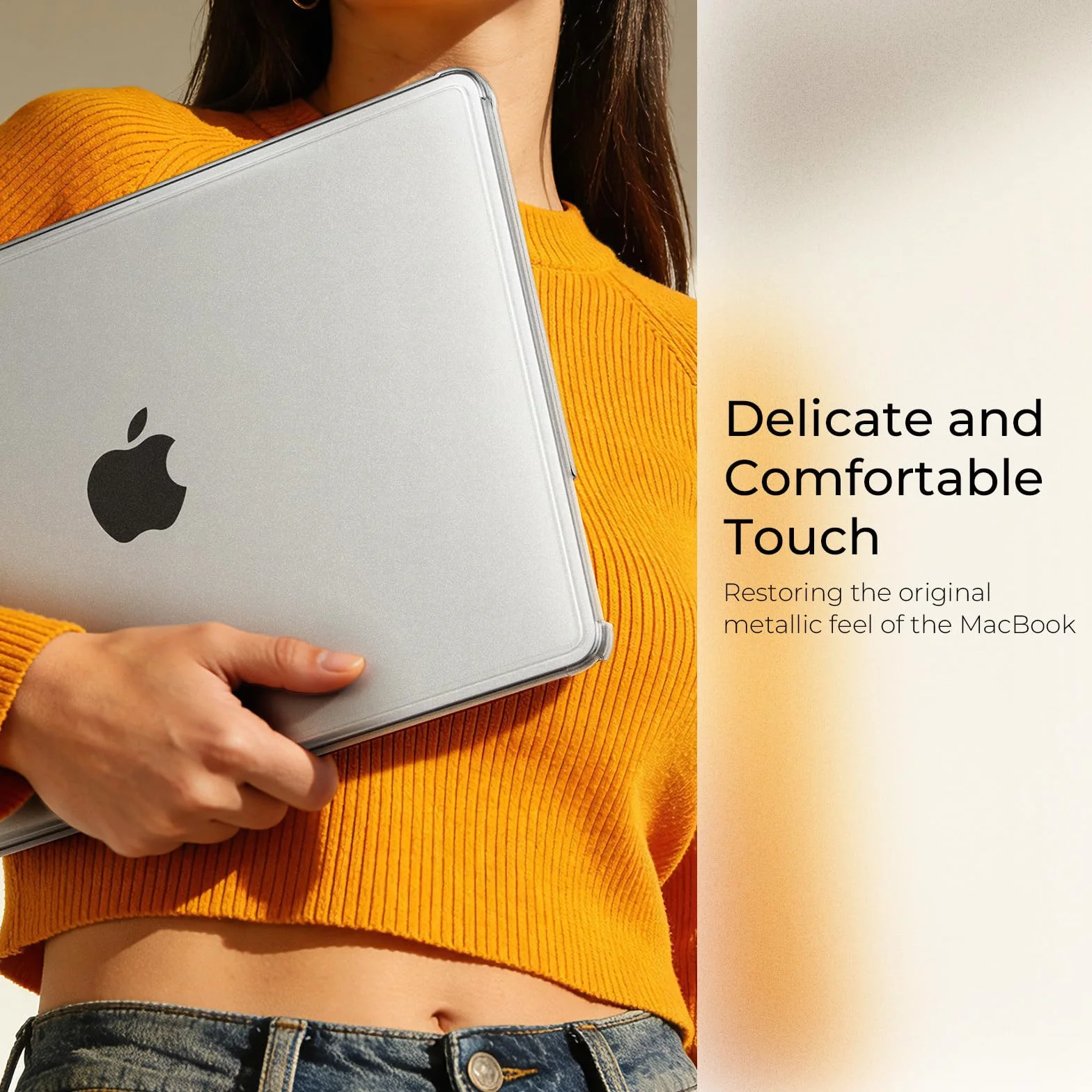 EooCoo Coque Macbook Air 13 Pouces M5 M4 M3 M2 2026 2025 2024 2022 Étui Rigide Clair Bords Anti-Fissures