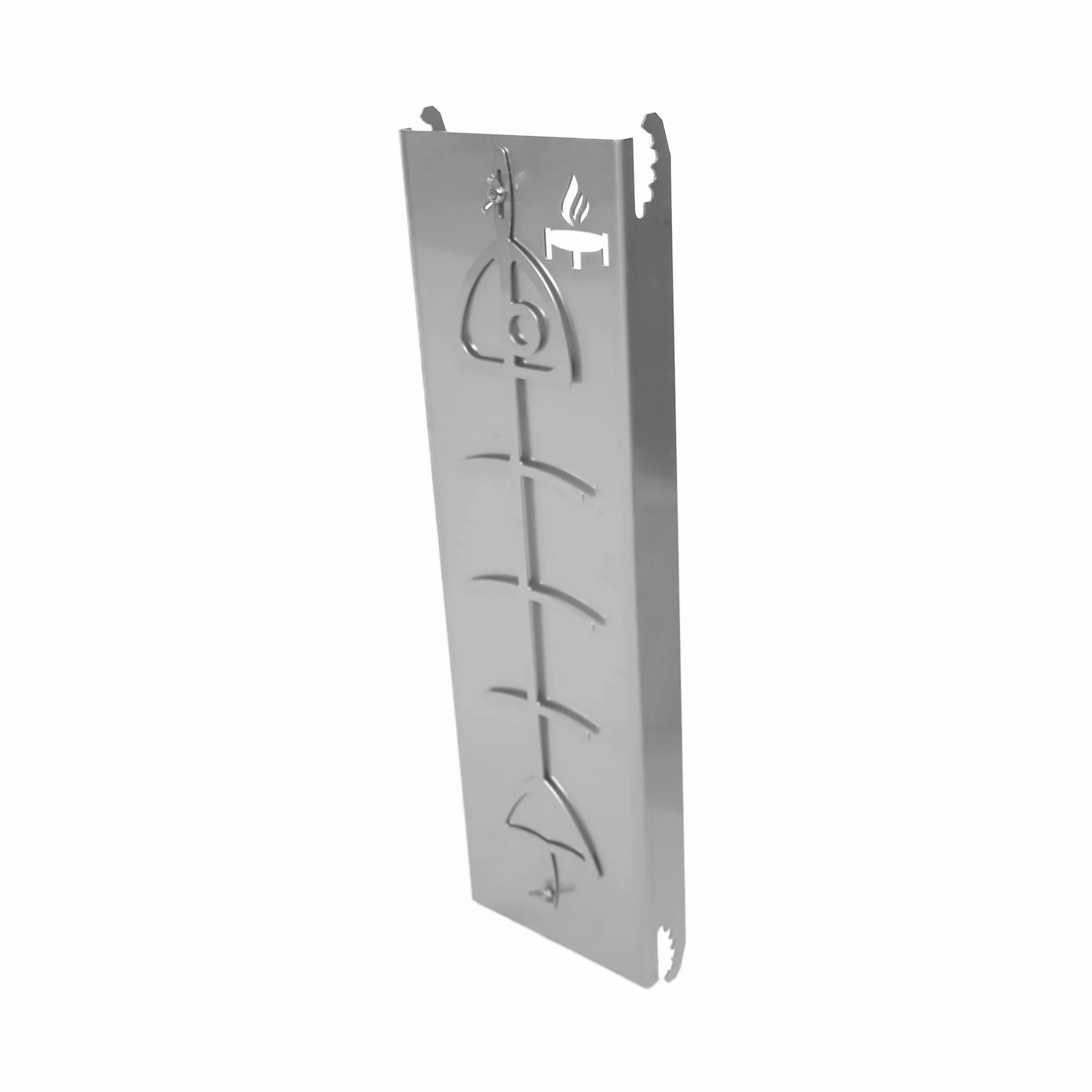 Fire World Planche à saumon flammé acier inoxydable 180° réversible accessoire barbecue brasero