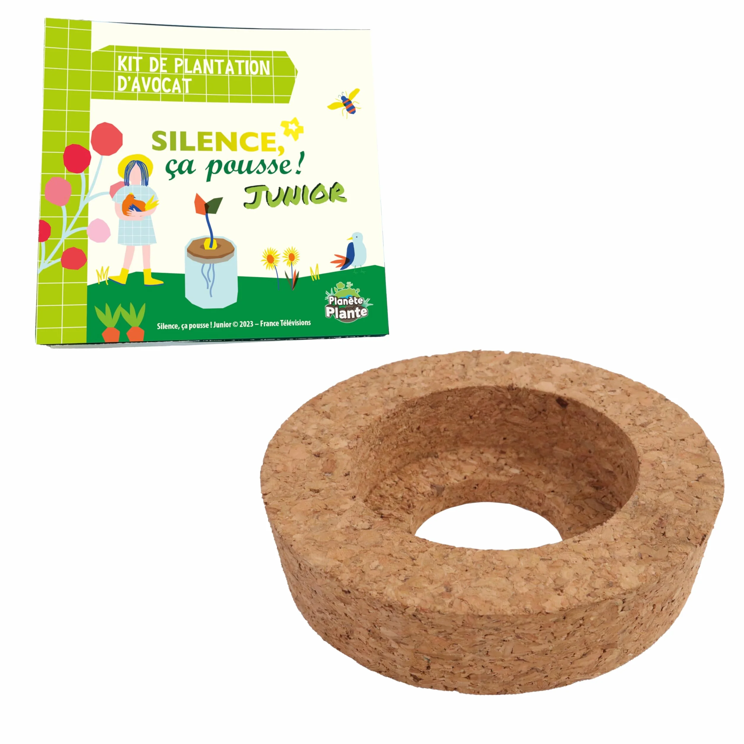 Planete Plante Kit de Plantation d'avocat Silence Ça Pousse 170076SP Liège Jardin Nature Créatif Enfant À Partir de 3 Ans