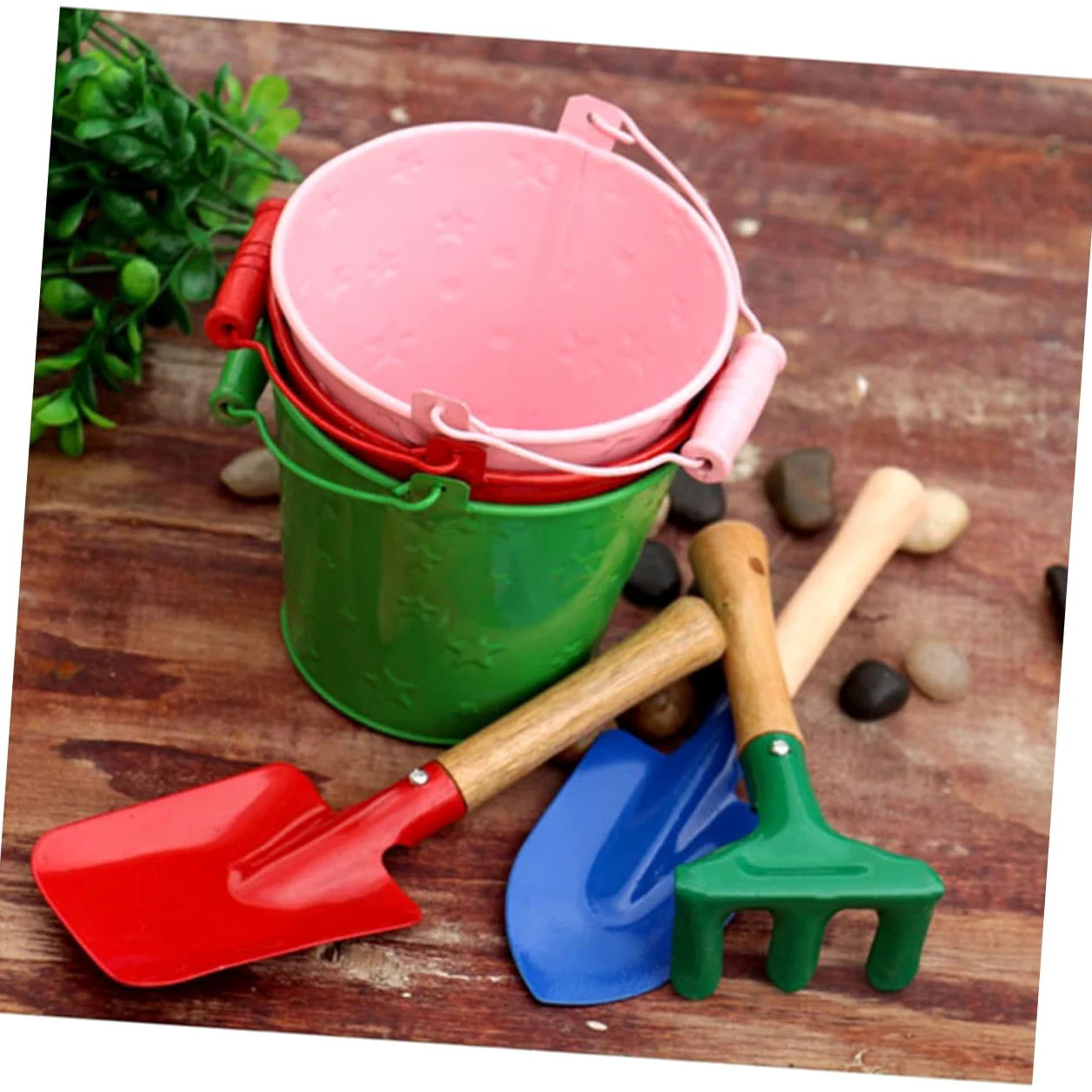BESPORTBLE 2 Ensembles 3 Pièces D'outil De Jardin Mini Râteau De Jardin Mini Outil De -kit Enfants Trousse Enfant Pelle De Pratique