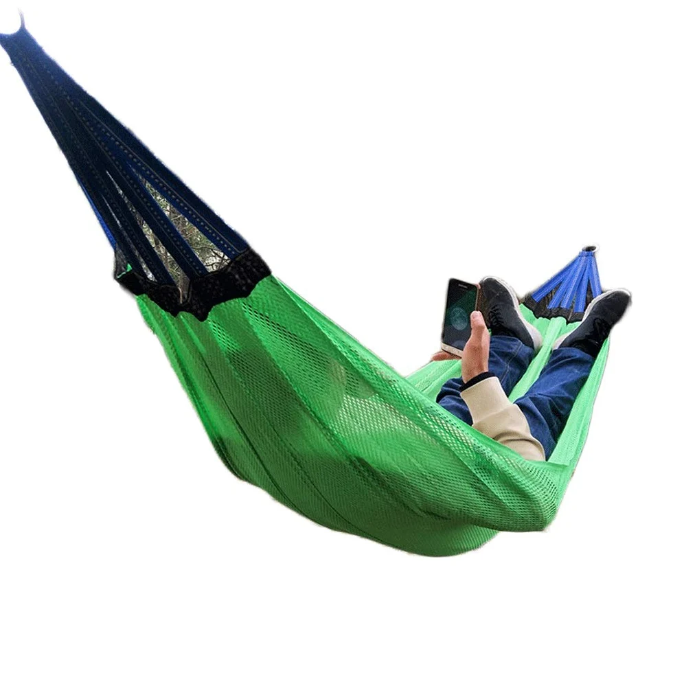 Hamac portable, Hamac portable en nylon et soie glacée for camping, hamac maille respirante fraîche
