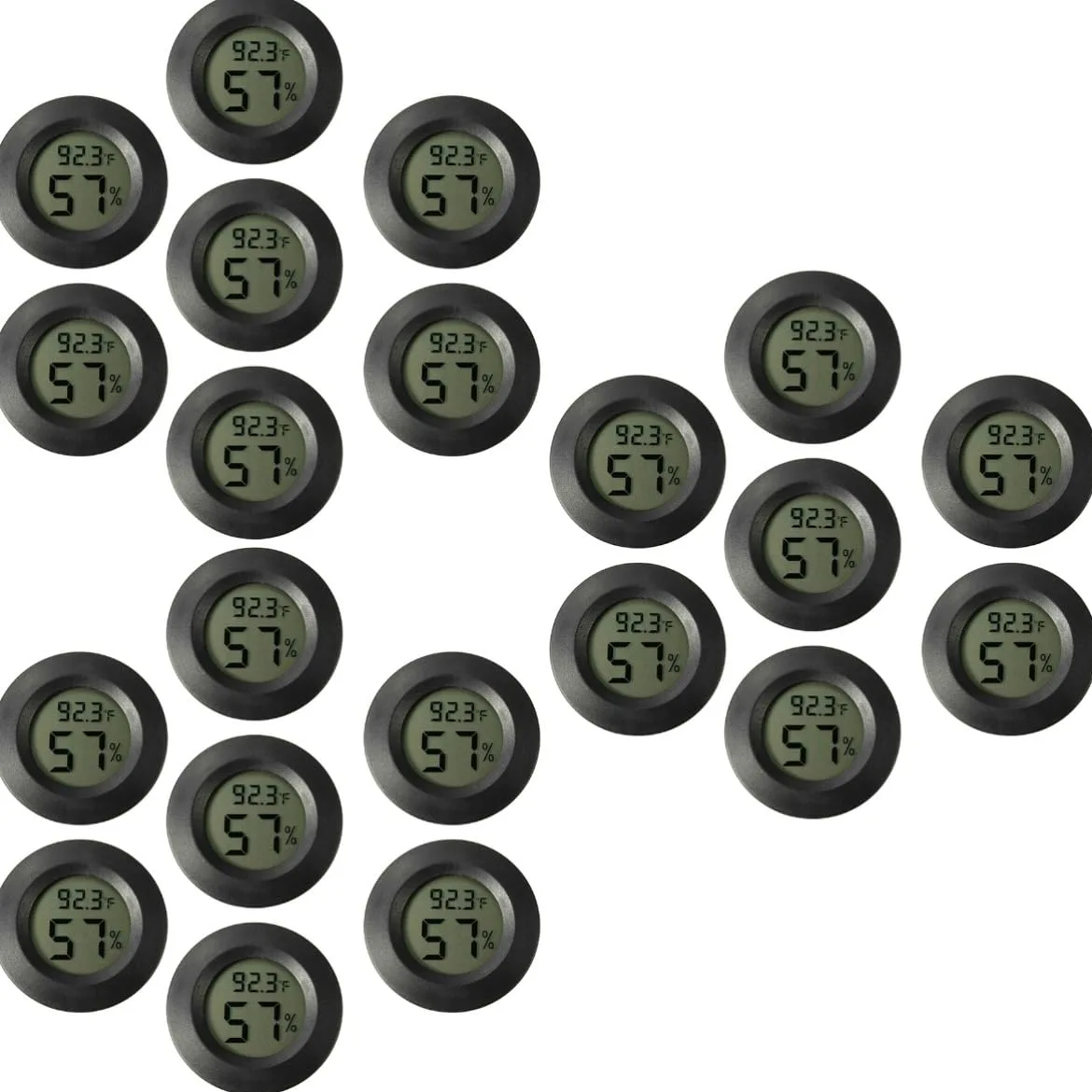 BESPORTBLE 3 Ensembles -hygromètre Rond Thermomètre De Piscine Stations Météo Thermomètre Digital Thermometre Digital Thermomètre Numérique Pour Aquarium De Reptiles Black 7 Pièces * 3