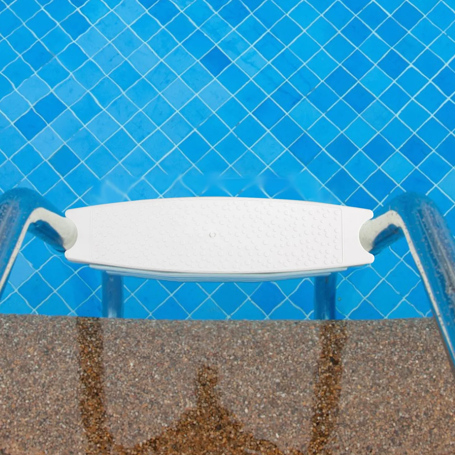 Marches de piscine en plastique robuste Lot de 3 avec vis pour échelles hors sol et sol
