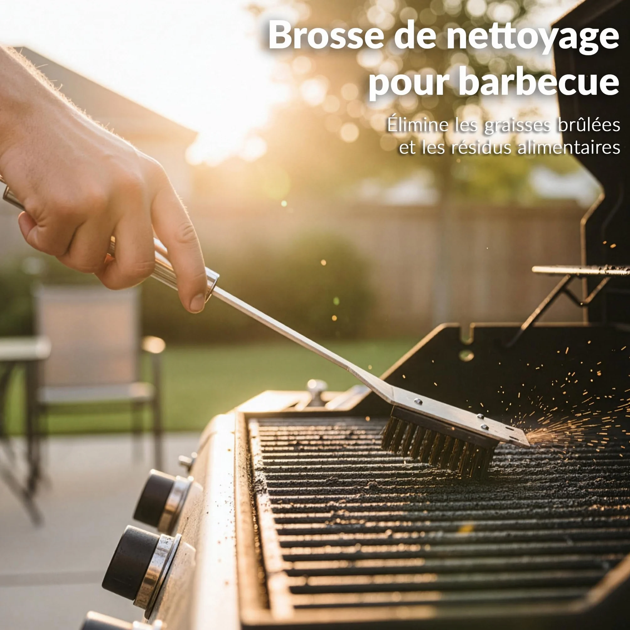 LEHMANN Kit Barbecue Acier Inoxydable 5 pcs Set Accessoires avec Mallette