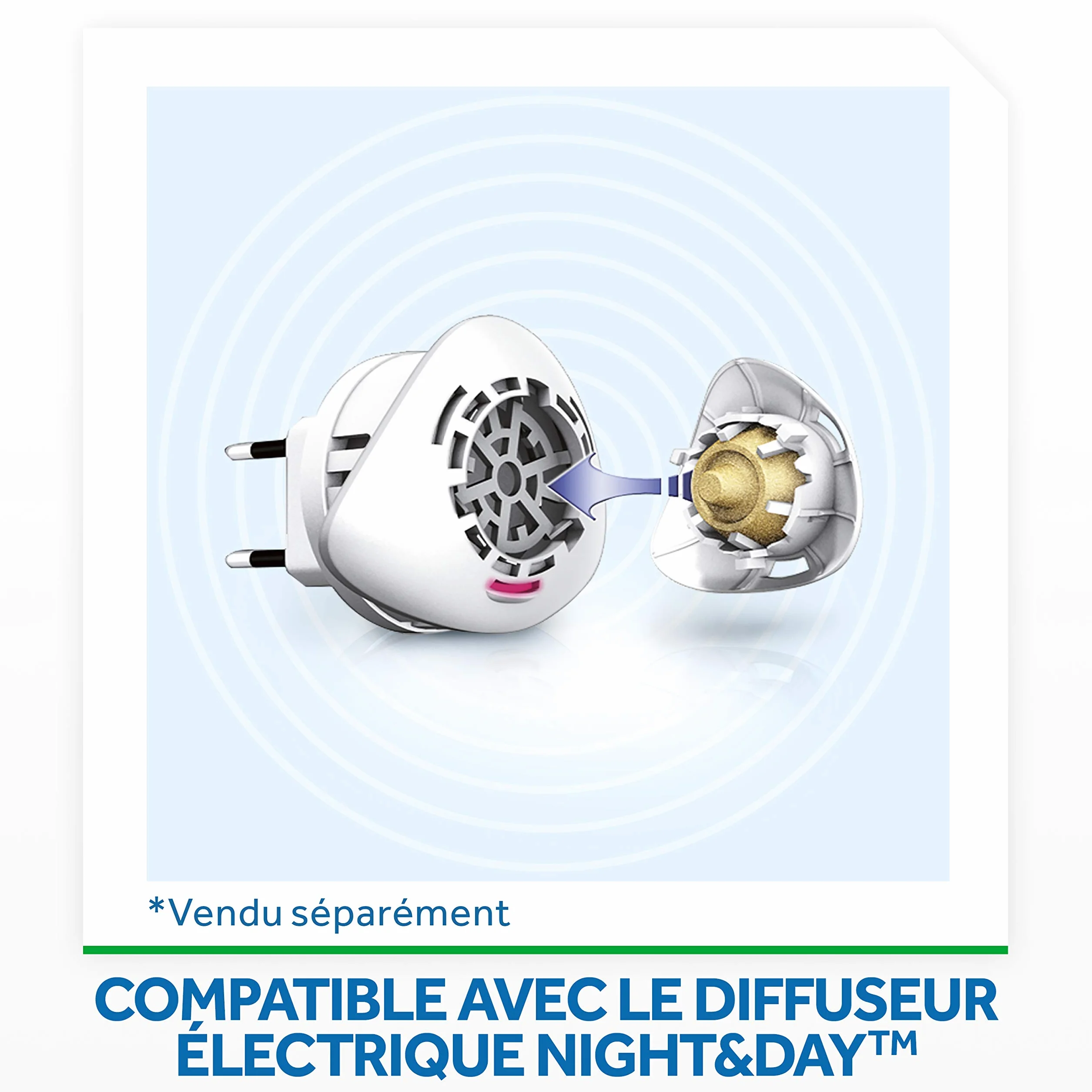 Raid Diffuseur Électrique Night&Day Mouches Moustiques Tigres 2 Recharges 240h