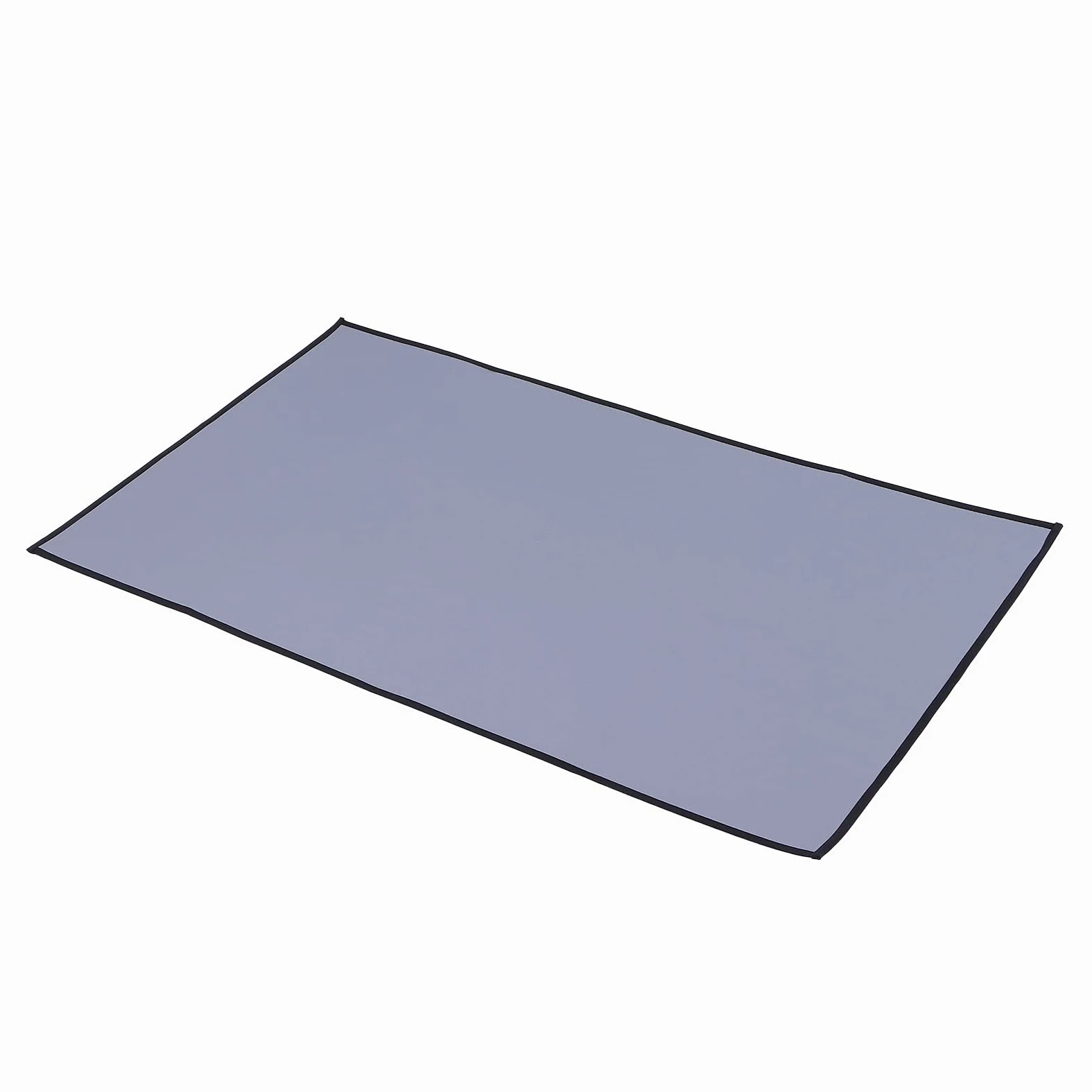 Tapis de protection pour barbecue extérieur résistant au feu pour terrasse, terrasse, pelouse, tapis résistant à la chaleur en fibre de verre enduit de silicone, résistant à (Gris angle droit grand