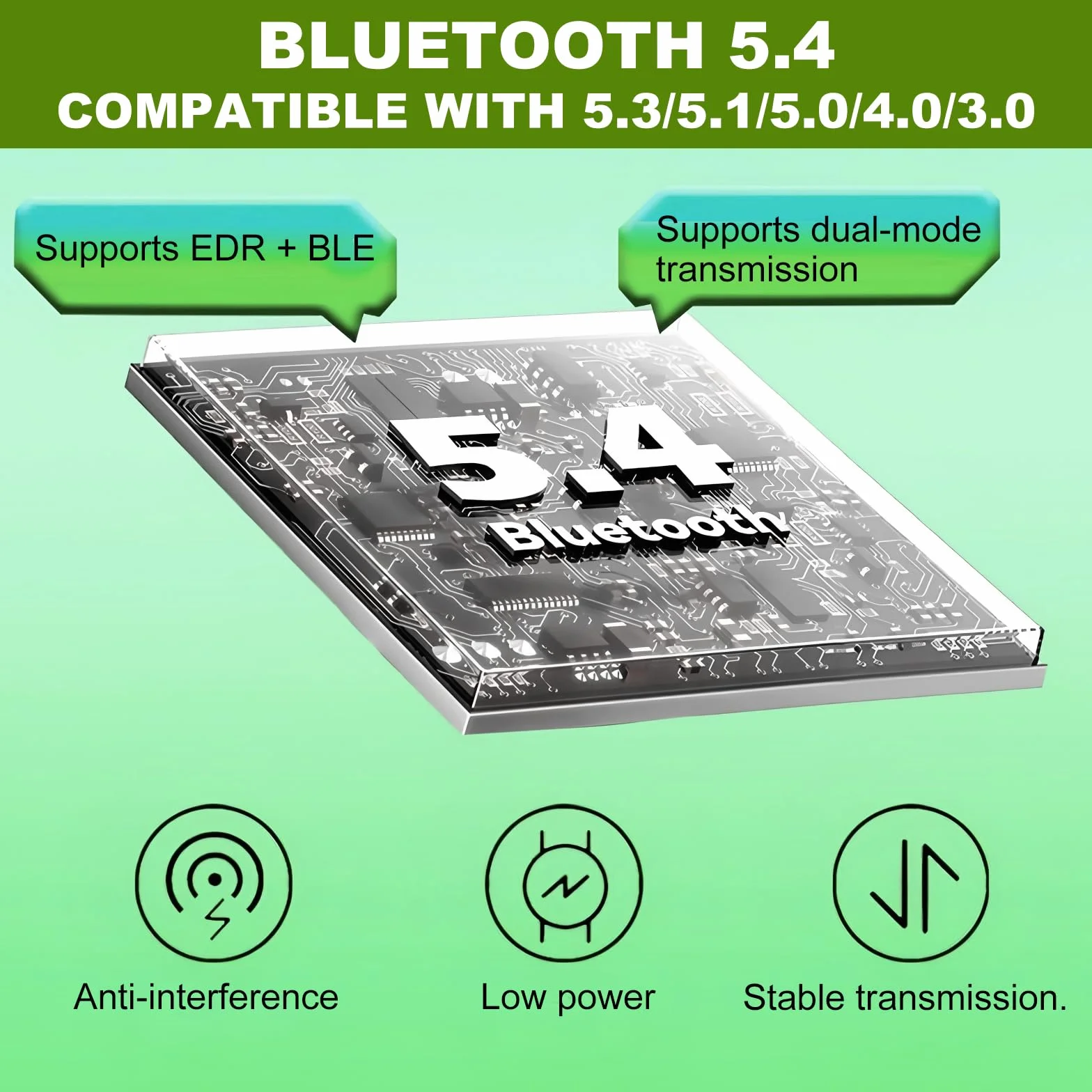 Dongle USB Bluetooth 5.4 pour PC, 150M Clé Bluetooth Plug and Play Windows 11 10 8.1 7