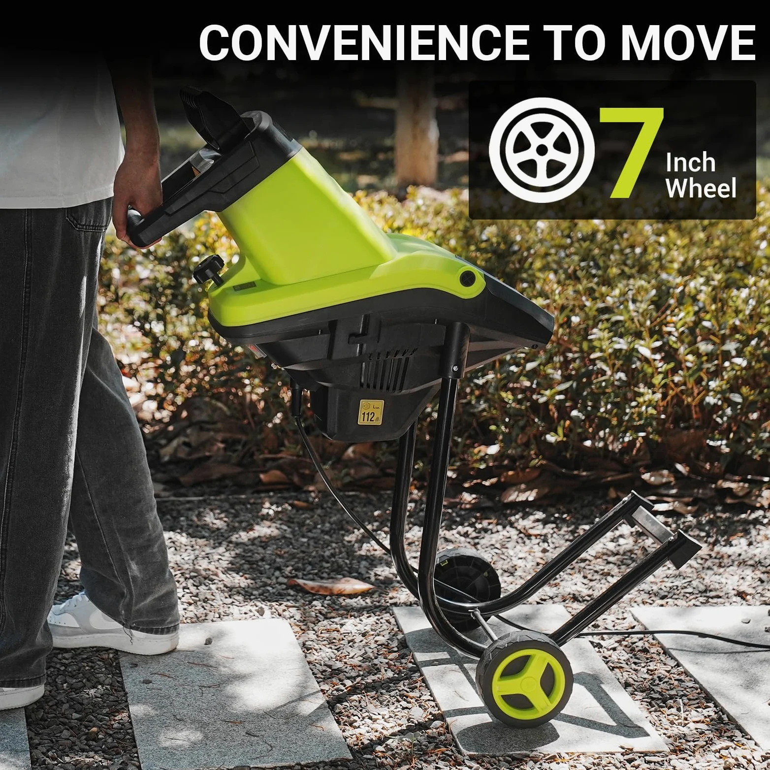 DEKOPRO Broyeur de Branches Broyeur Végétaux Électrique 2500W - Coupe 45mm, Lame Disque, Moteur Puissant, Broyeur Vegetaux Electrique Idéal Broyeur Vegetaux et Branches