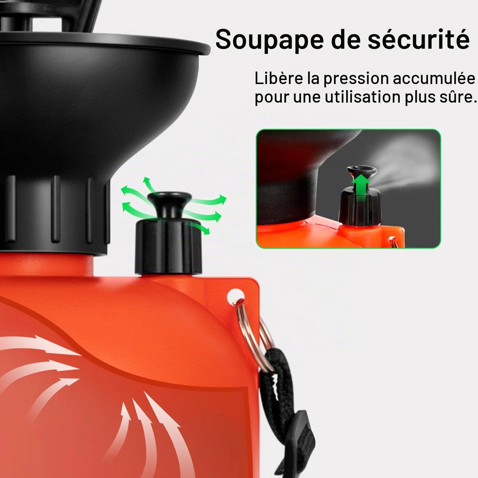VIVOSUN Pulvérisateur à Pression 8L avec Sangle d'Épaule Réglable, Flacon d'Eau Pressurisé pour Pelouse et Jardin, pour l'Arrosage des Plantes, l'Entretien du Jardin et le Nettoyage Domestique, Orange