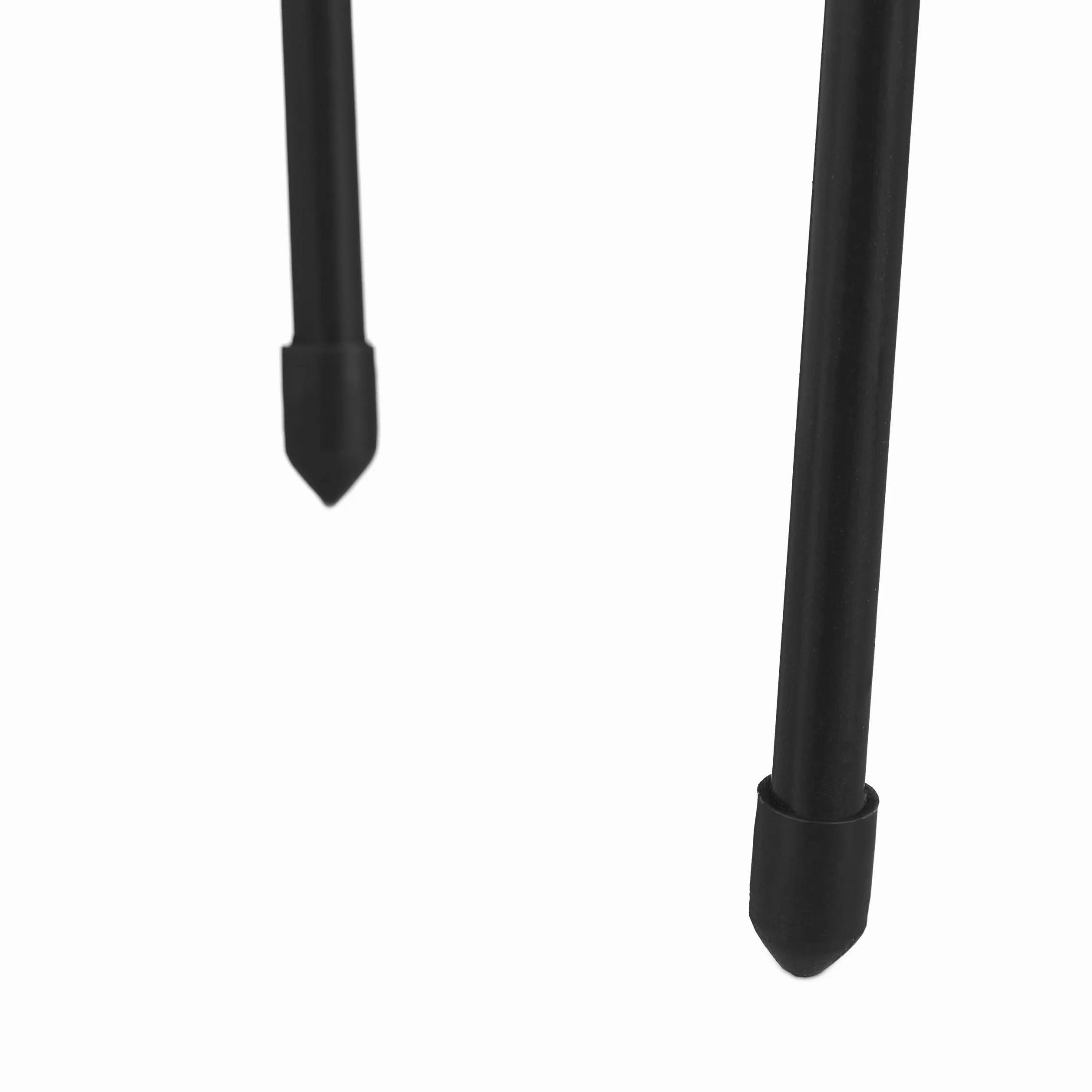 Relaxdays Tuteur pour tomates, Plantes grimpantes, Lot de 6, métal & Plastique, 3 Anneaux réglables, Hauteur 76 cm, Noir