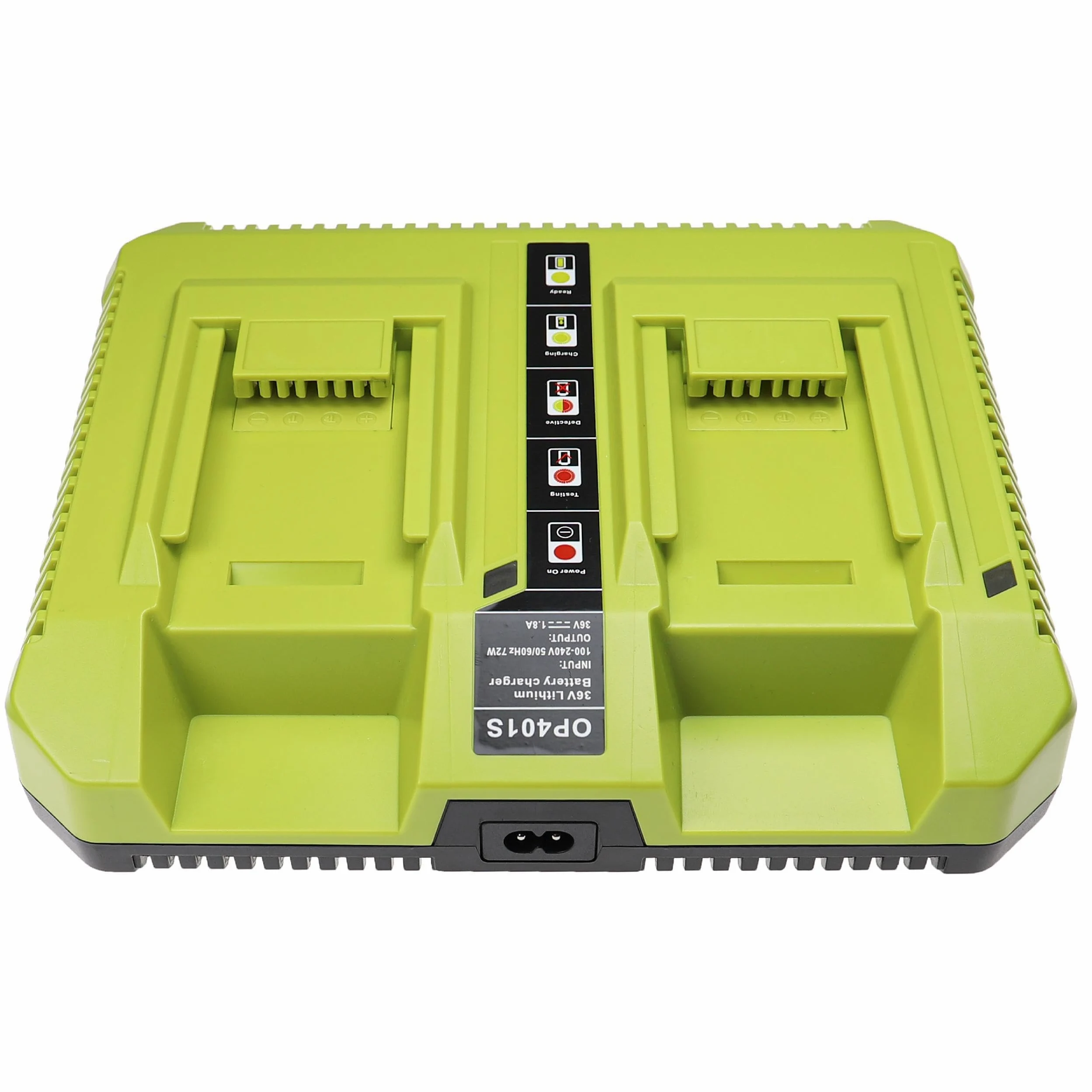 vhbw Chargeur Double Compatible avec Ryobi RY40201A, RY40200 | RY40202, RY40204, RY40210 batteries Li-ion d'outils / de tondeuse, 72 W, 36V