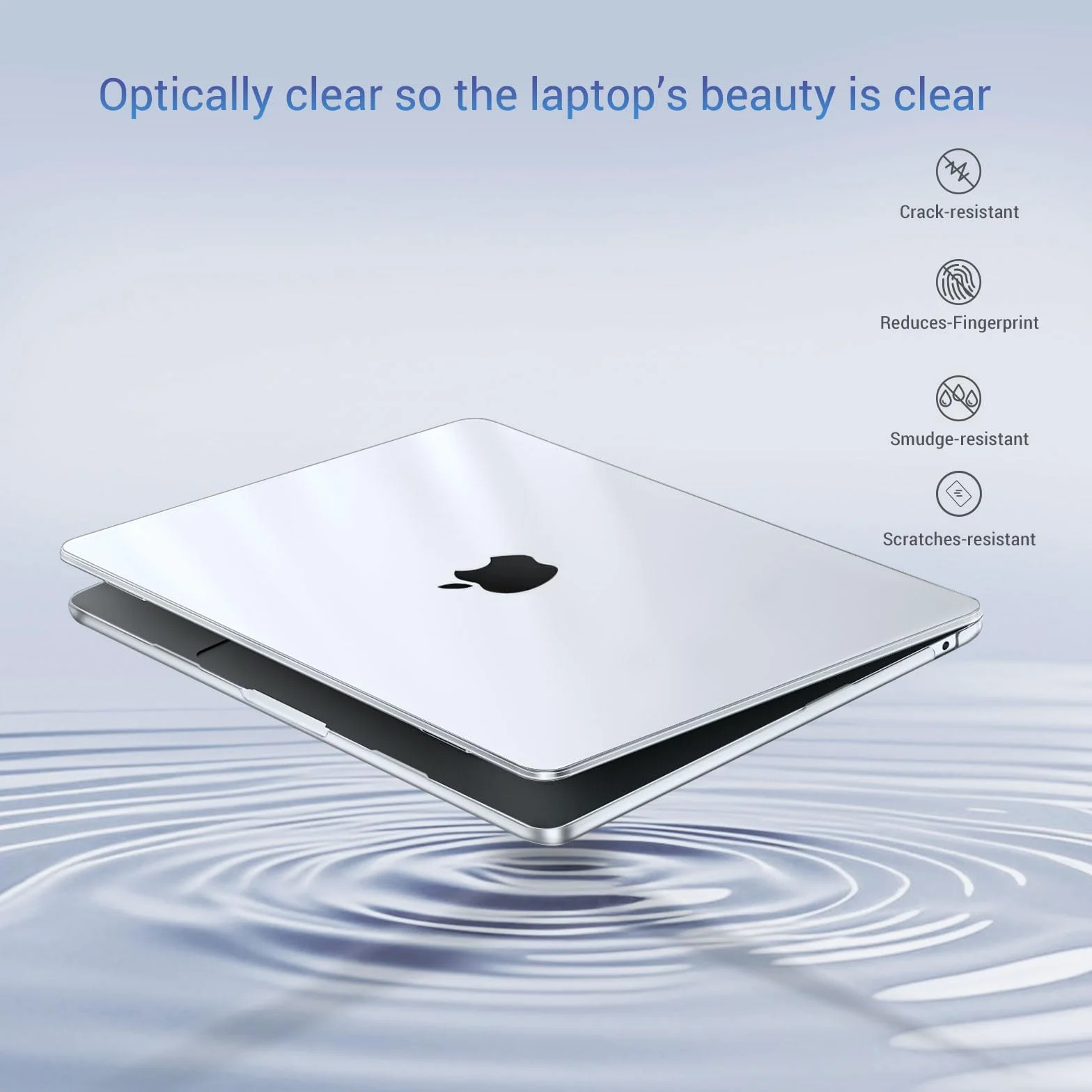 MOSISO Coque Compatible MacBook Air 13 Pouces M5 M4 M3 M2 2026-2022 A3449 A3240 Cristal Clair