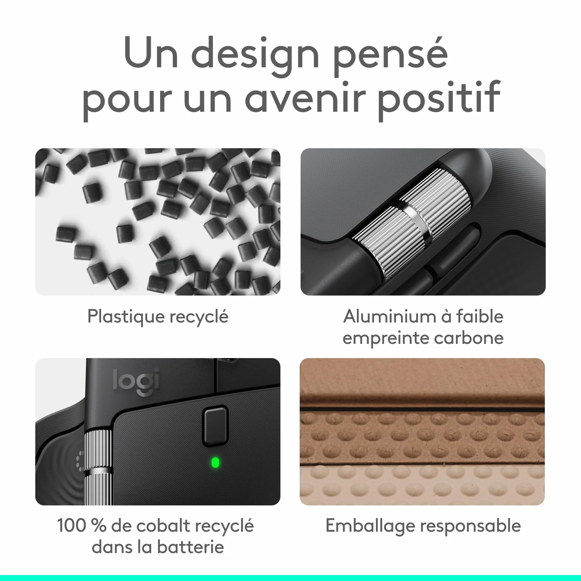 Logitech MX Master 4 Souris sans Fil Ergonomique avec Retour haptique Charge USB-C Bluetooth Graphite