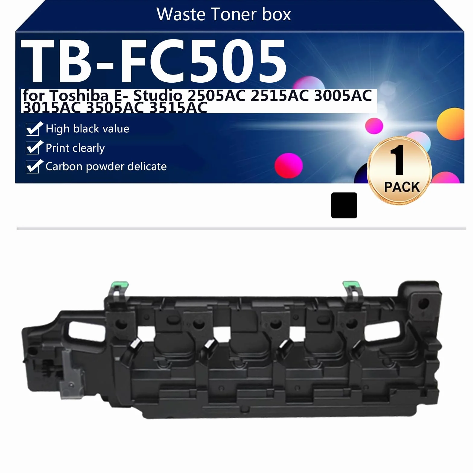 TB-FC505 Bac de Récupération de Toner Haute Capacité Compatible pour Toshiba E-Studio 2505AC 2515AC 3005AC 3015AC 3505AC 3515AC Imprimantes, Noir