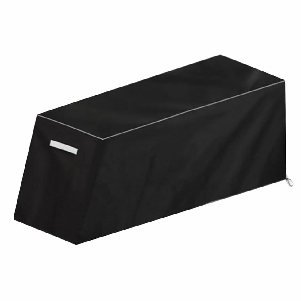 Housse de banc d'extérieur en tissu Oxford 210D 152x46x54 cm Noir imperméable pliable