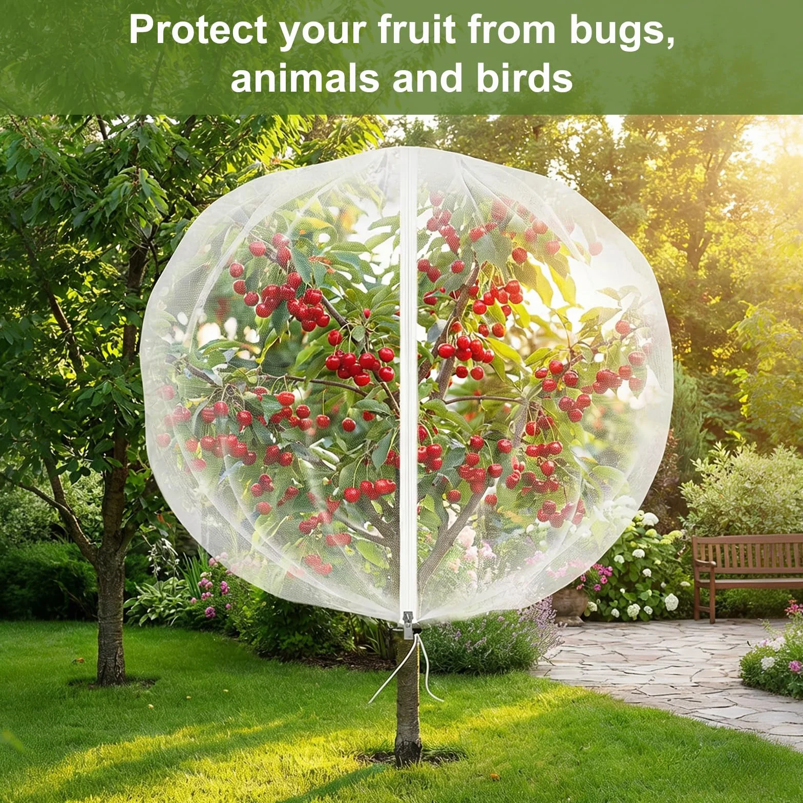 Filet Anti Insecte Arbre Fruitier Sac Protection Plantes 1.2 x 1.5 m