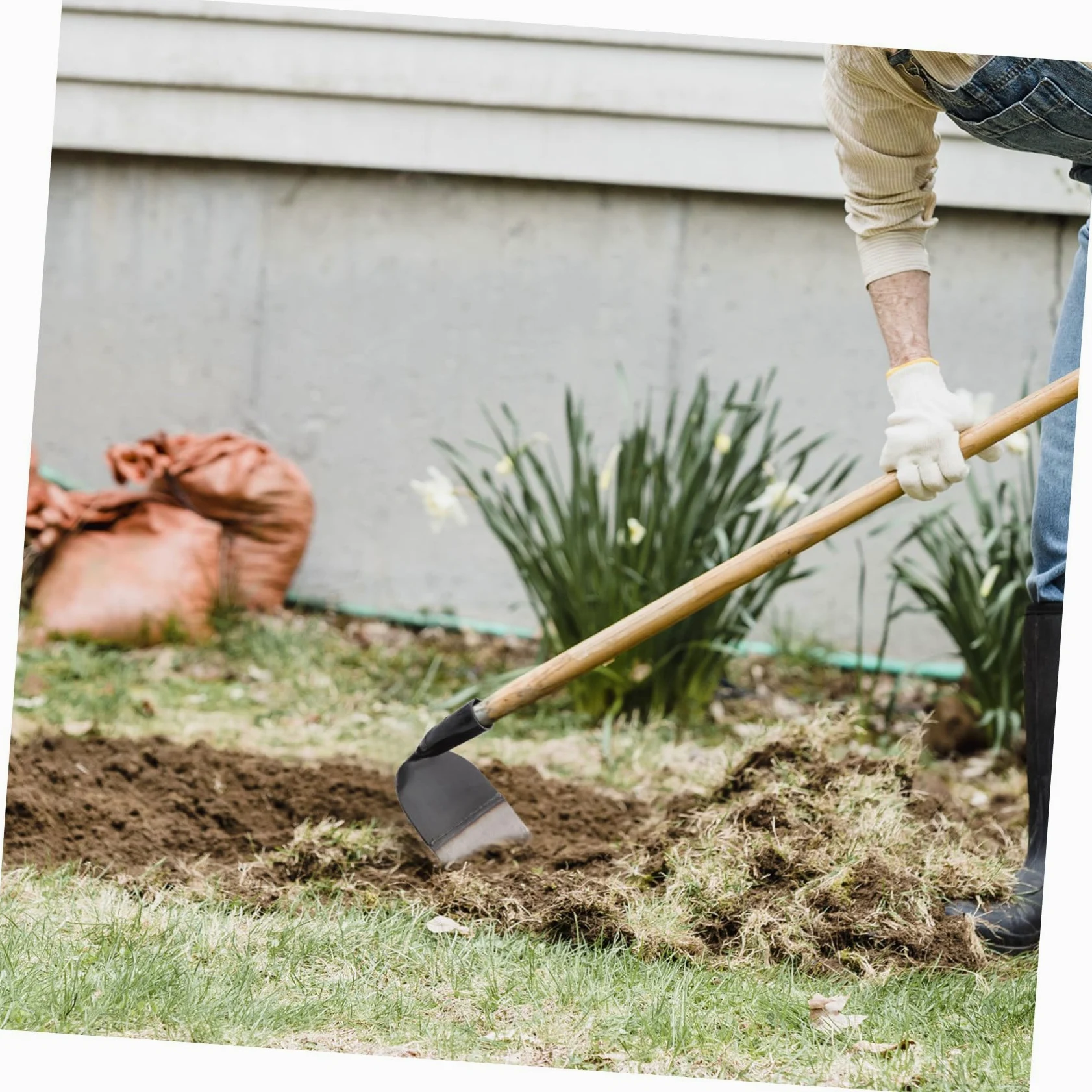 Veemoon Houes De Jardinage Acier Inoxydable pour Désherbage Aménagement des Sols Et Plantation Outil Solide pour Jardin Et Potager Adulte