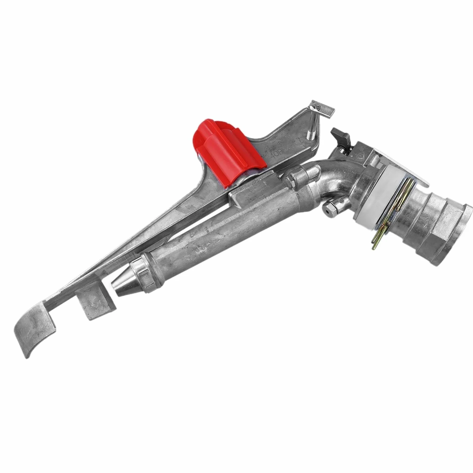 Arroseur d'irrigation agricole en alliage d'aluminium de 5,1 cm, portée de 39,6 m, arroseur robuste, tête de pulvérisation réglable à 360 degrés pour arrosage de la ferme, du jardin, de la
