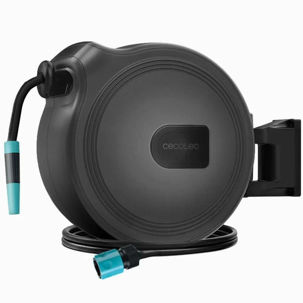 Cecotec Enrouleur de Tuyau de 10m HydroShell 10, Technologie SlowReturn, Design Portable et Ergonomique, Inclut Buse Simple et Pistolet Pulvérisateur à 8 Fonctions, Connexion Universelle 3en1