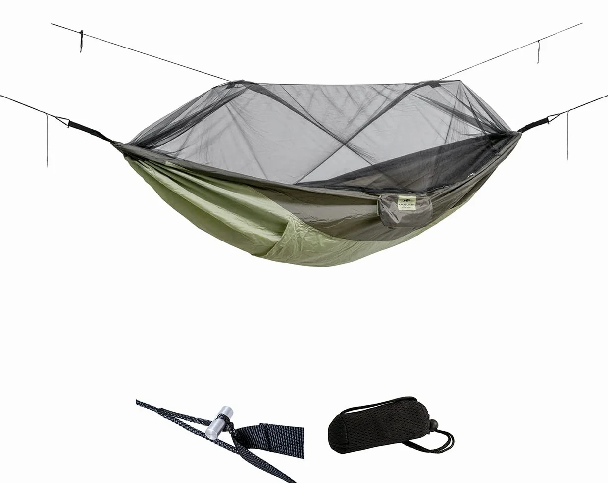 Kit de trekking – Hamac ultra léger moustique traveller thermique + corde d'aventure