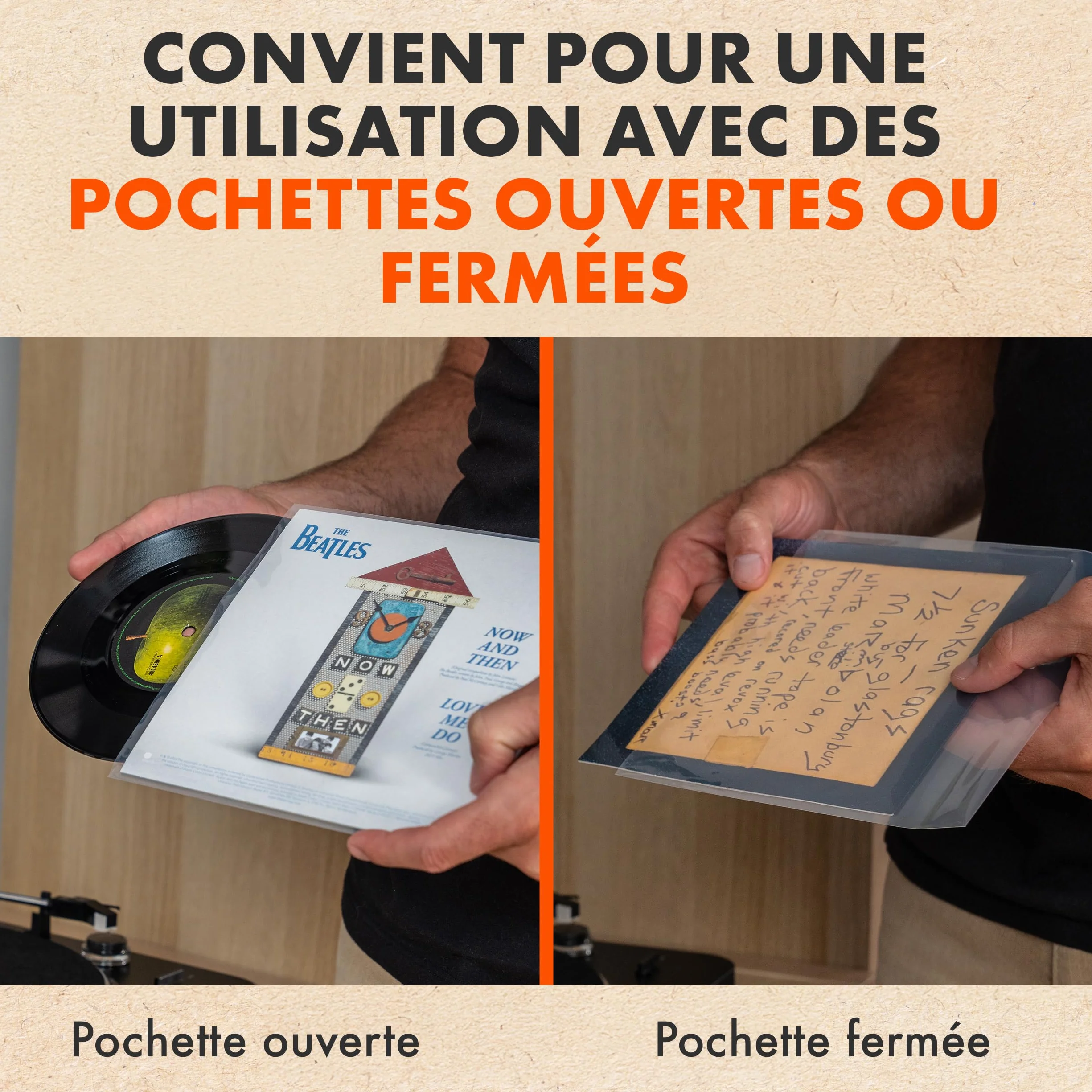 Spincare 50x 7 Pouces Pochettes extérieures Vinyle 45 Tours Protection UV Pochette Plastique Vinyle résistante qualité archivage pour disques 7”