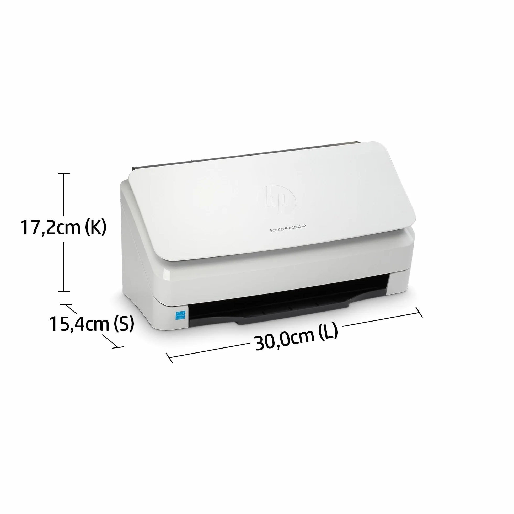 HP ScanJet Pro 2000 s2 Scanner Recto Verso Ultra-Plat 35ppm 70ipm ADF 50 Pages Gris