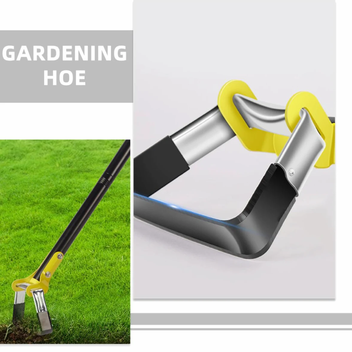 Houes de Jardin à Main en Acier Inoxydable Poignée Ergonomique pour Désherbage, Outil de Jardinage Petit et Pratique pour Usage Domestique