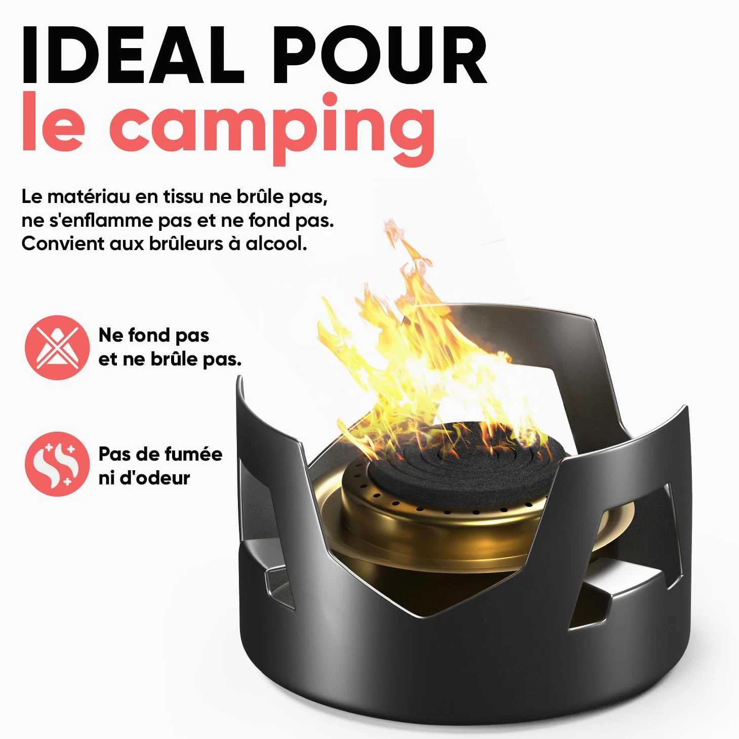 Tapis ignifugé 2x2 m résistant à la Chaleur Jusqu‘à 982 °C, Tissu Anti-feu idéal comme Protection ou Support de Grill, Tapis Anti-Chaleur Non Inflammable, Plaque réfractaire, Protection Anti-feu