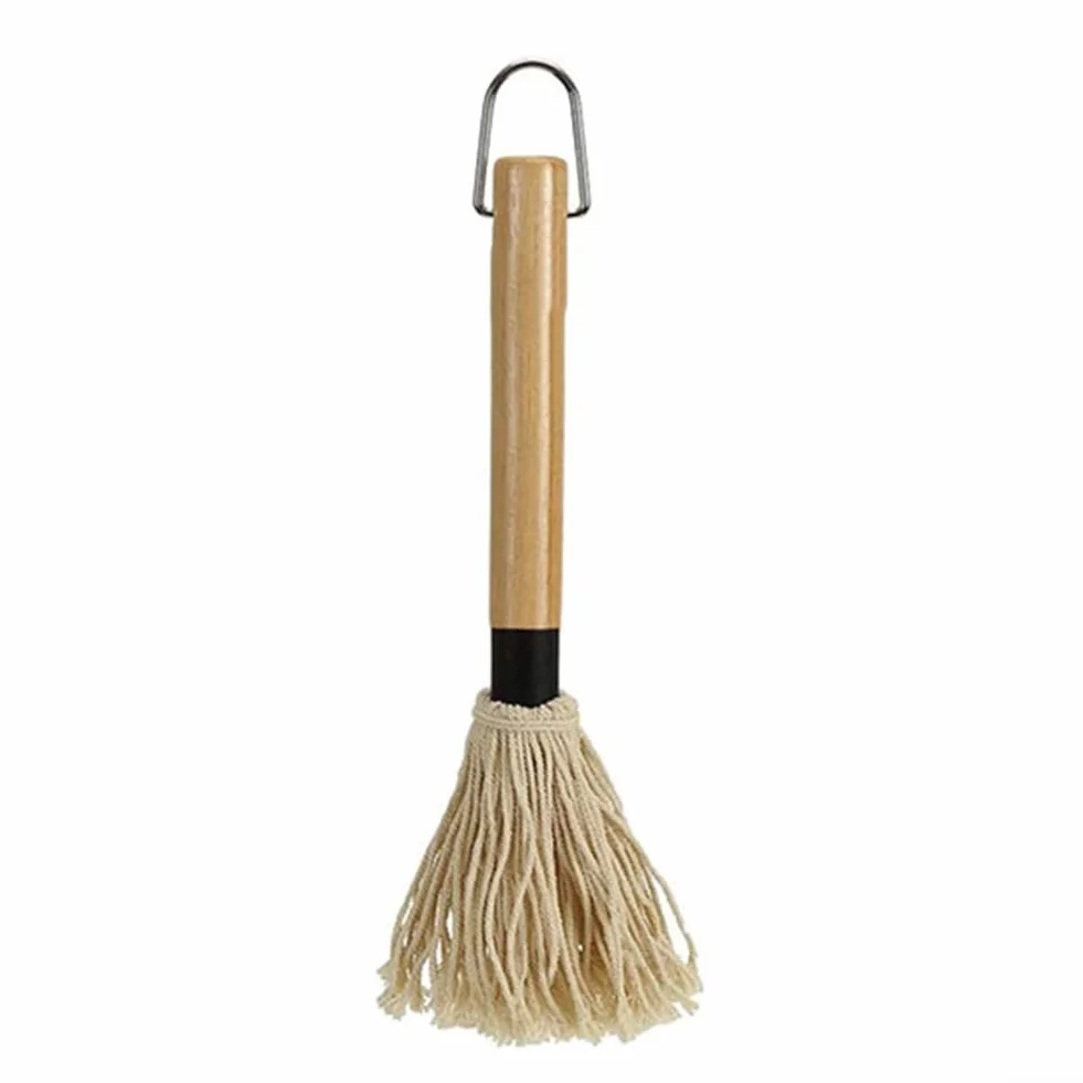 Serpillère à badigeonner avec manche en bois 6 têtes de rechange pour sauce barbecue viande volaille