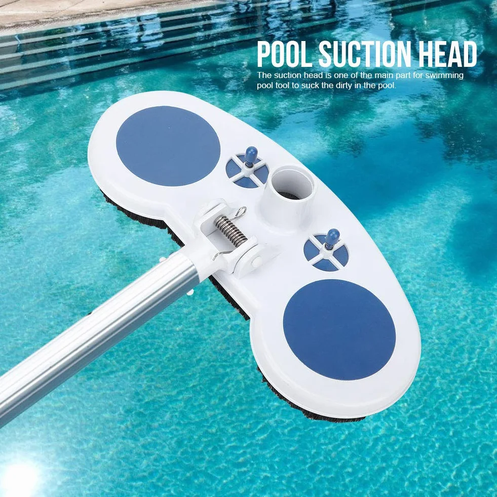 Filfeel Brosse de Nettoyage de Piscine 13 Pouces Kit Professionnel avec Tête d'Aspiration
