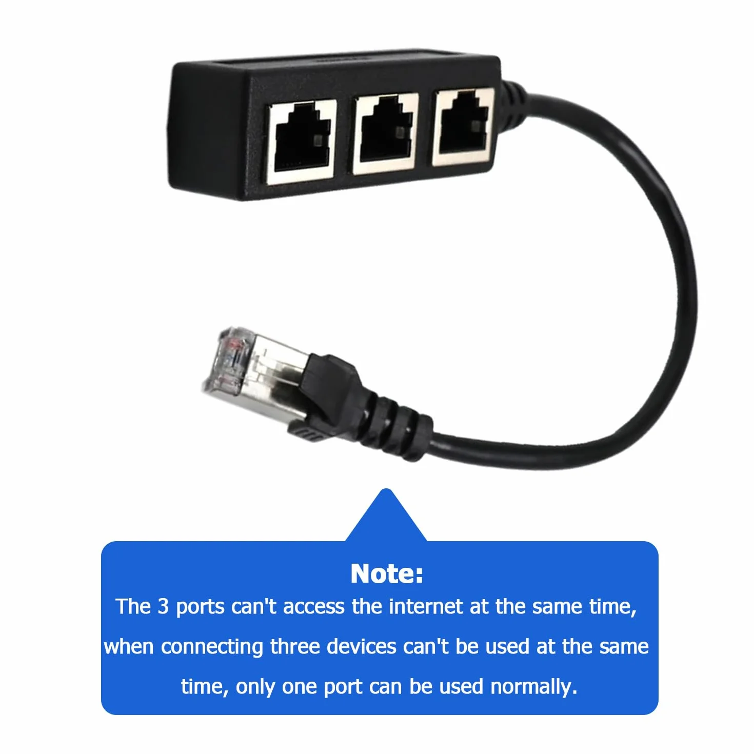 Câble répartiteur Ethernet RJ45 1 mâle vers 3 ports LAN femelles Cat5 Cat5e Cat6 Cat7