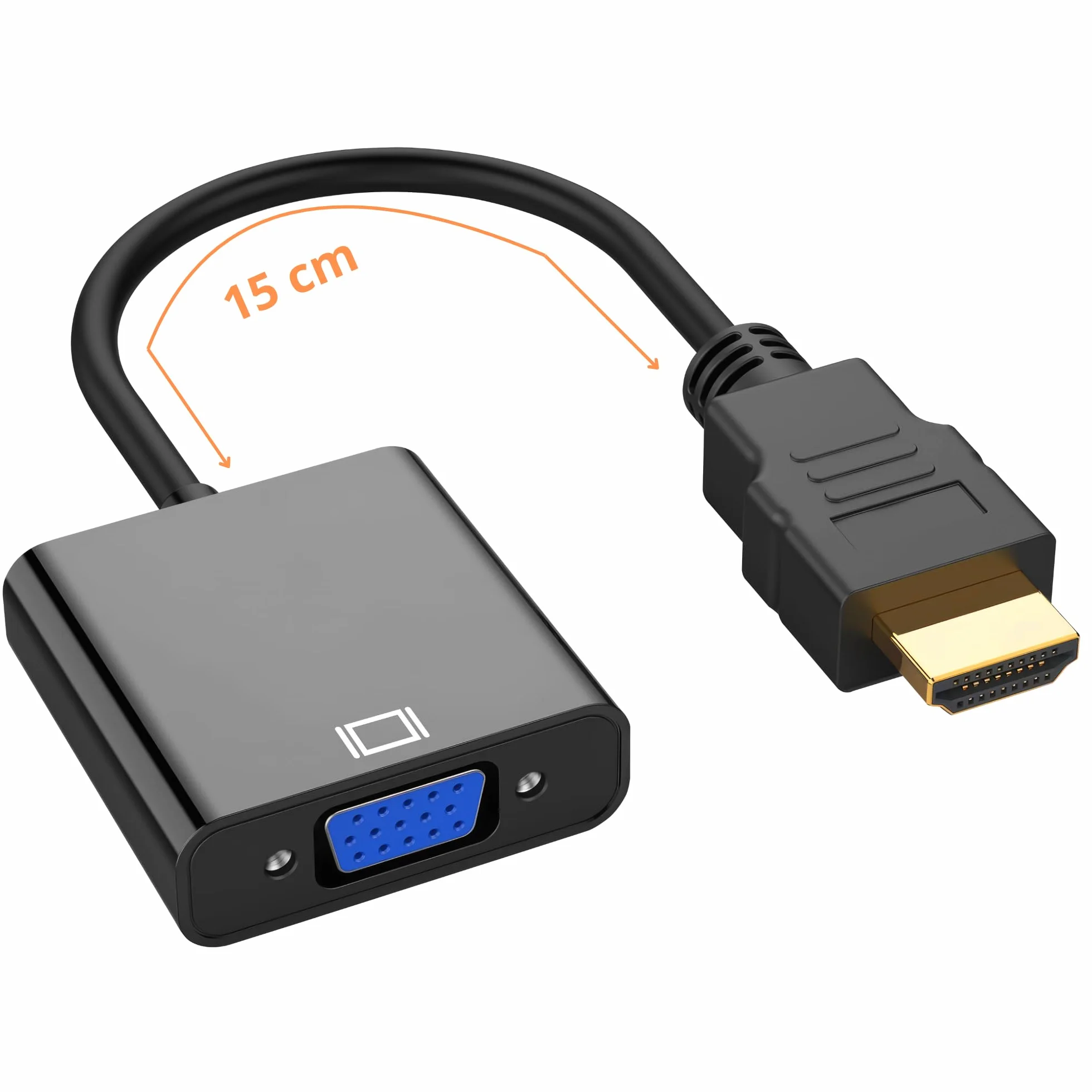 PHONILLICO Adaptateur HDMI vers VGA 15cm pour TV