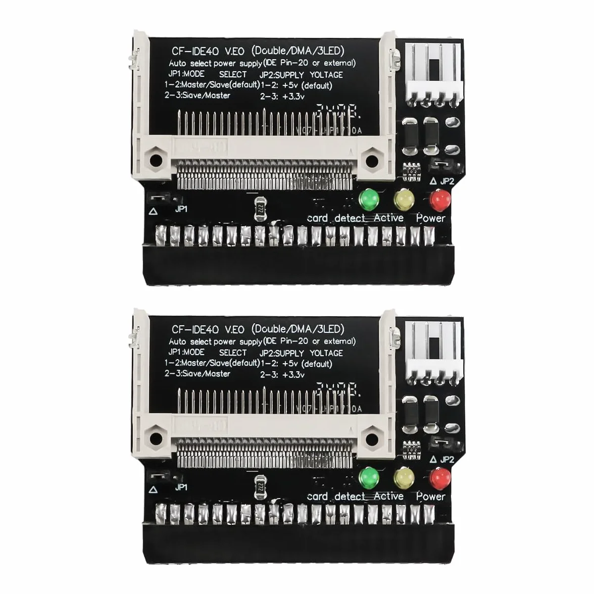Adaptateur CF vers IDE 40 Broches, Convertisseur Compact Flash vers Disque Dur IDE pour Ordinateurs Portables