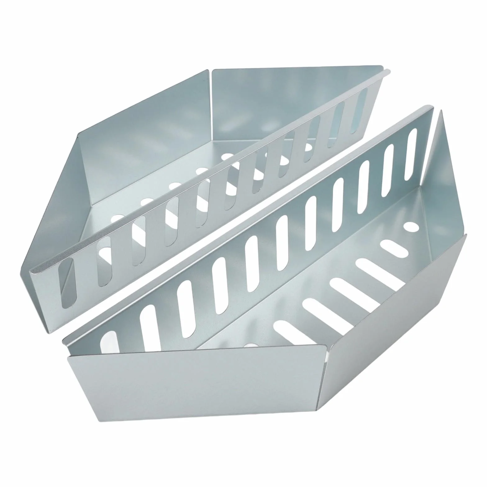 Boîtes à charbon de bois pour barbecue en acier inoxydable - Lot de 2 - Chaleur indirecte