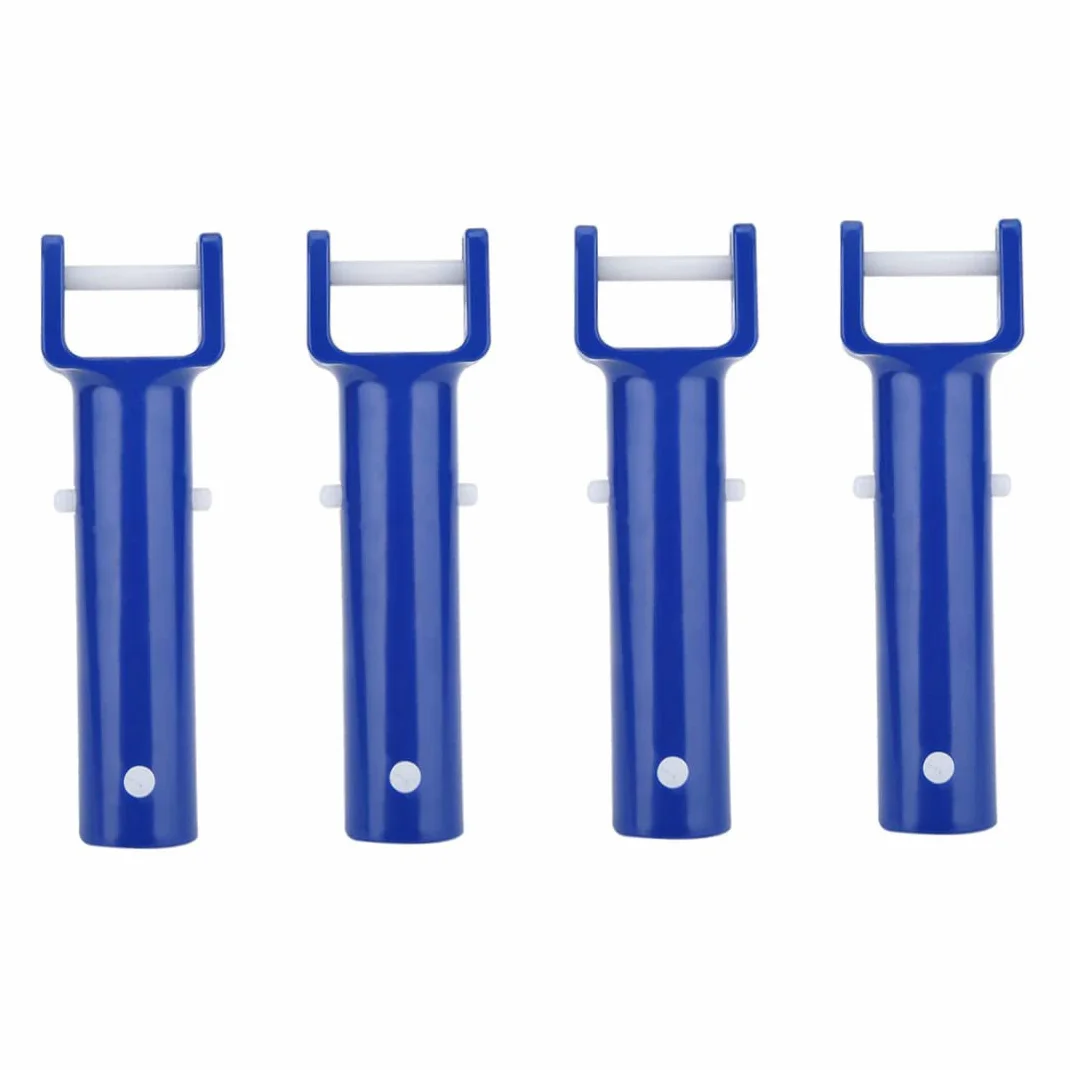 Poignée de tête d'aspirateur de Piscine Bleue 4 pièces avec Clip en V, Accessoire Remplacement