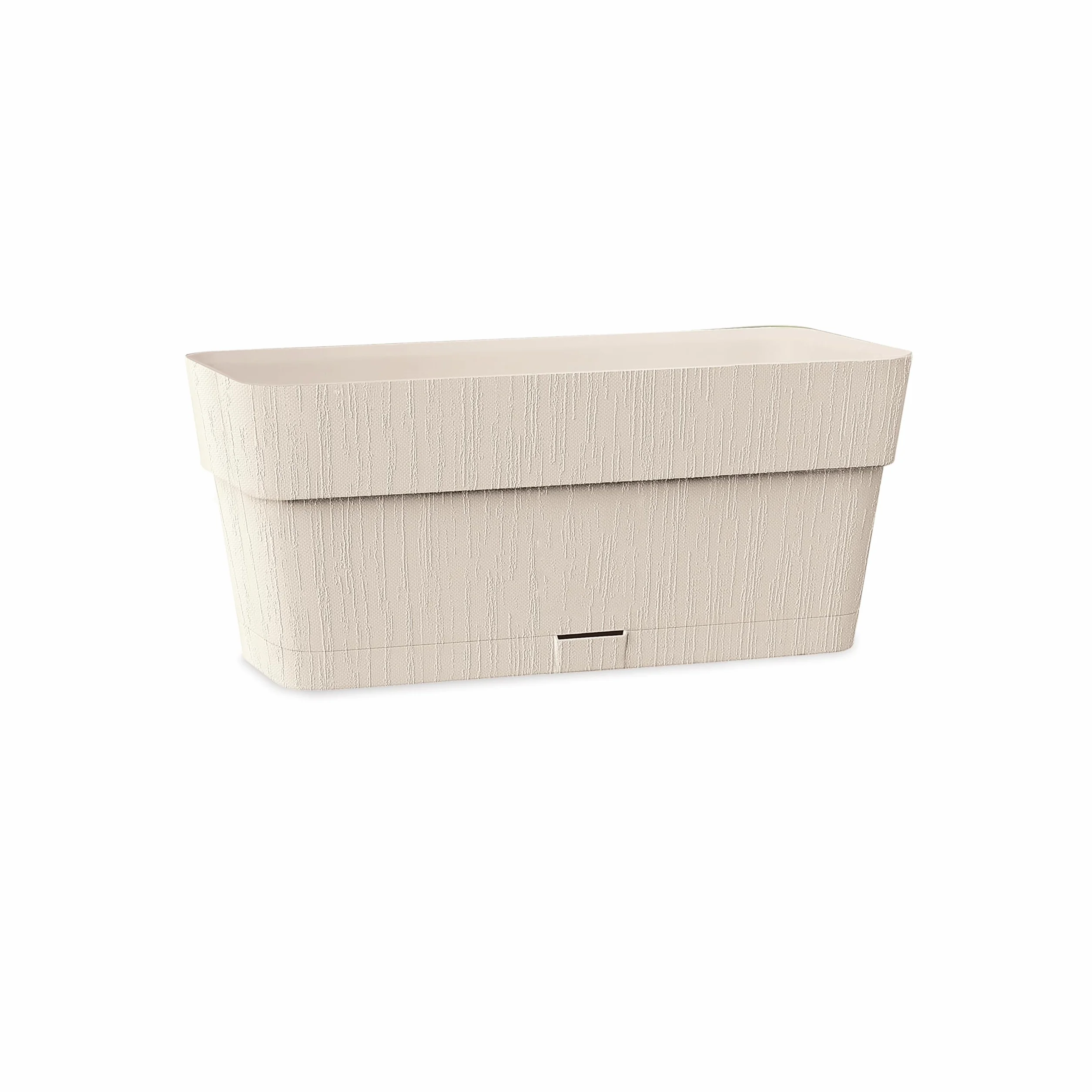 Kigima Lot de 4 jardinières 30 x 13 x 12 cm Beige Plastique avec réservoir d'eau