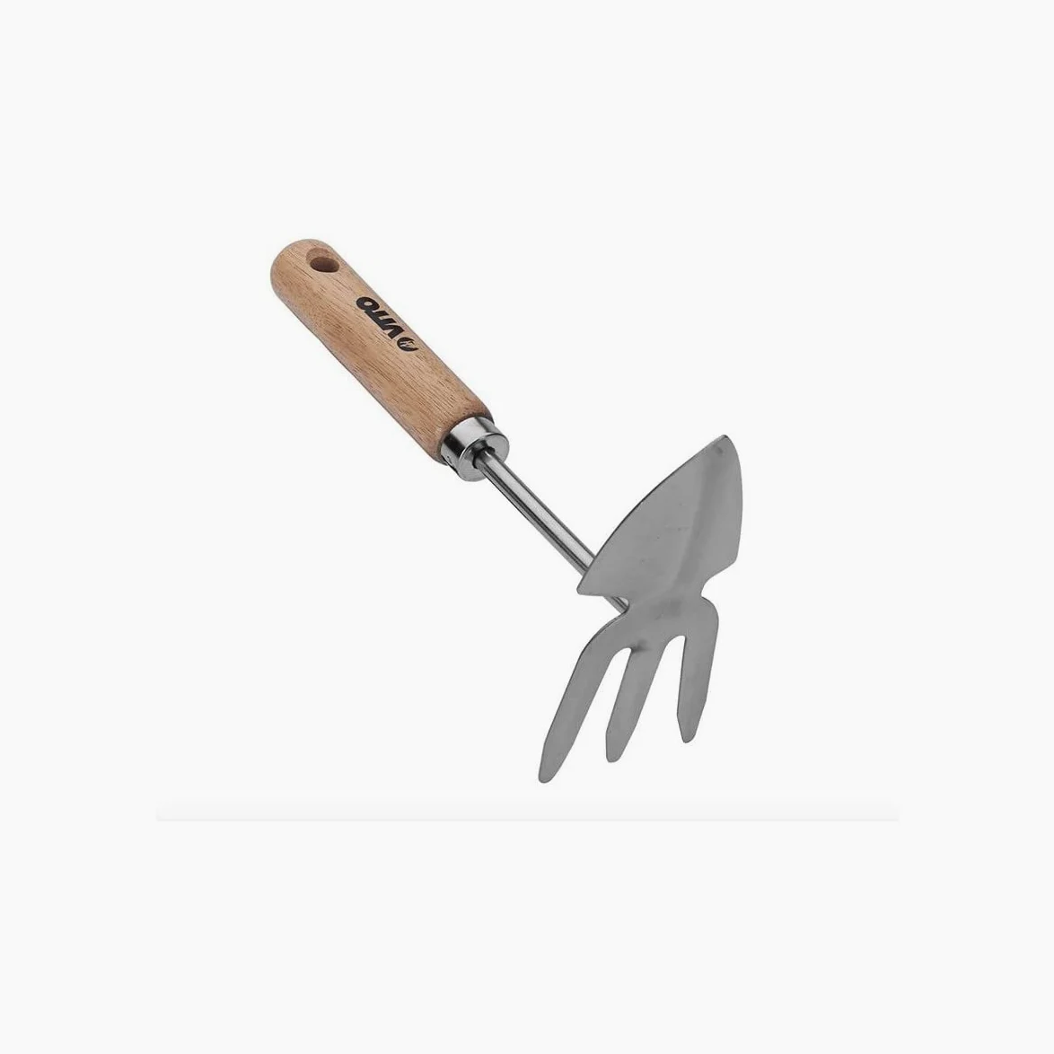 VITO - Kit 9 Outils de Jardin Manche Bois INOX et Fer forgés à la Main Outils de Jardin