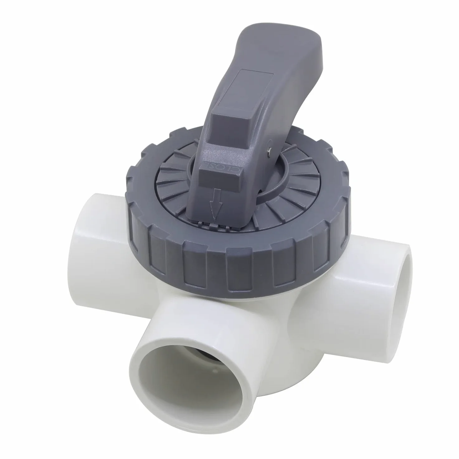 Vanne 3 voies pvc 50mm 63mm vanne arrêt piscine bille à coller vanne boisseau spherique robinet sphere tuyau agricole jardin