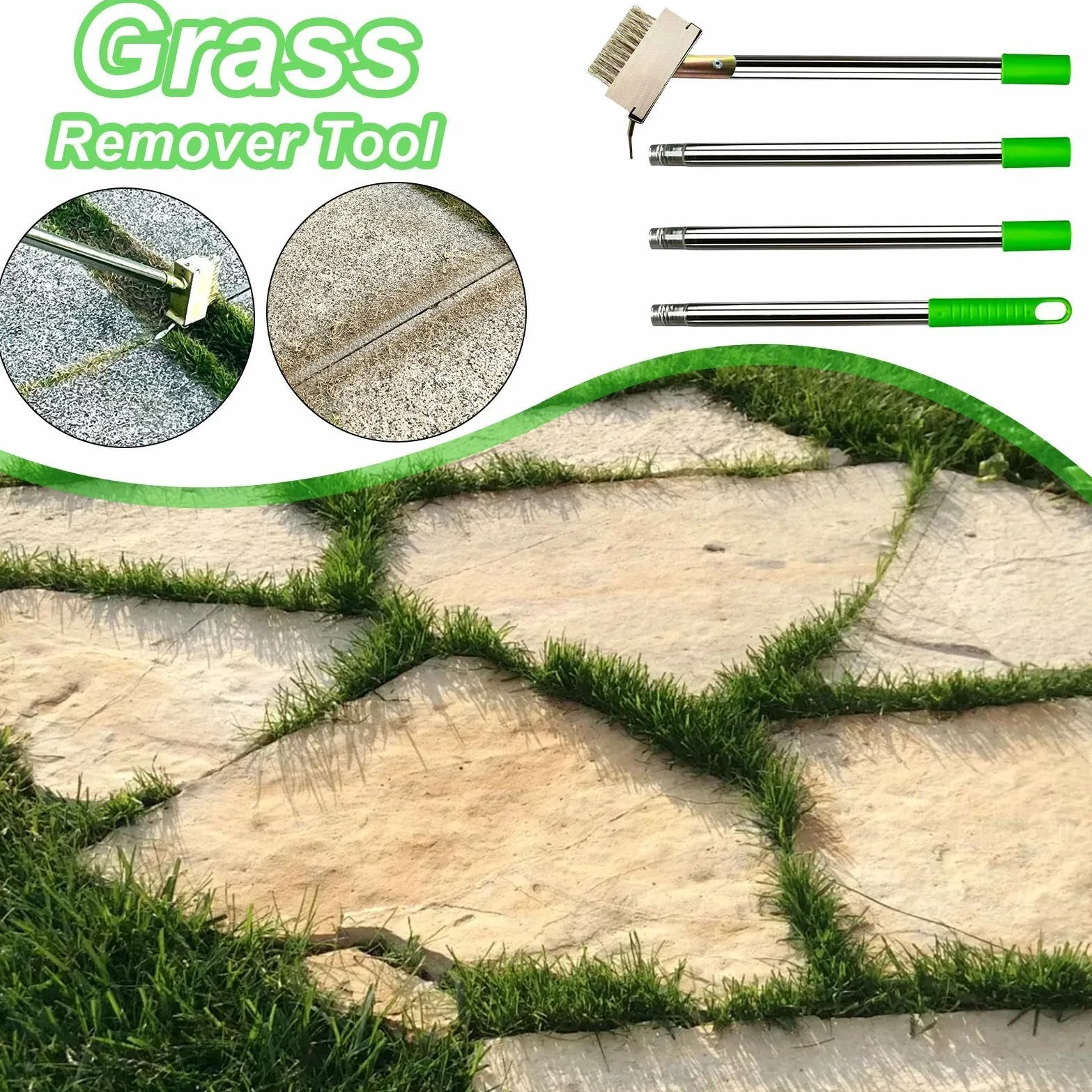 Arrache- Outil robuste de nettoyage de joints | Désur Outils de désherbage, grattoir pour fissures, pelouse, terrasse, jardin, béton, pavés,
