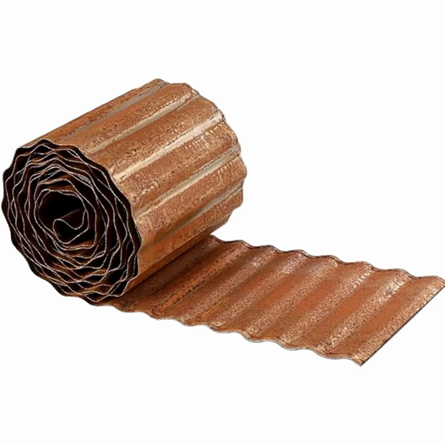 Galvanized Lawn Edging,12Inch*20FT Bordure de Jardin Metal Bordure de Pelouse,Bordure Metal Jardin pour Herbe, Parterre de Fleurs, Allée- Rouille
