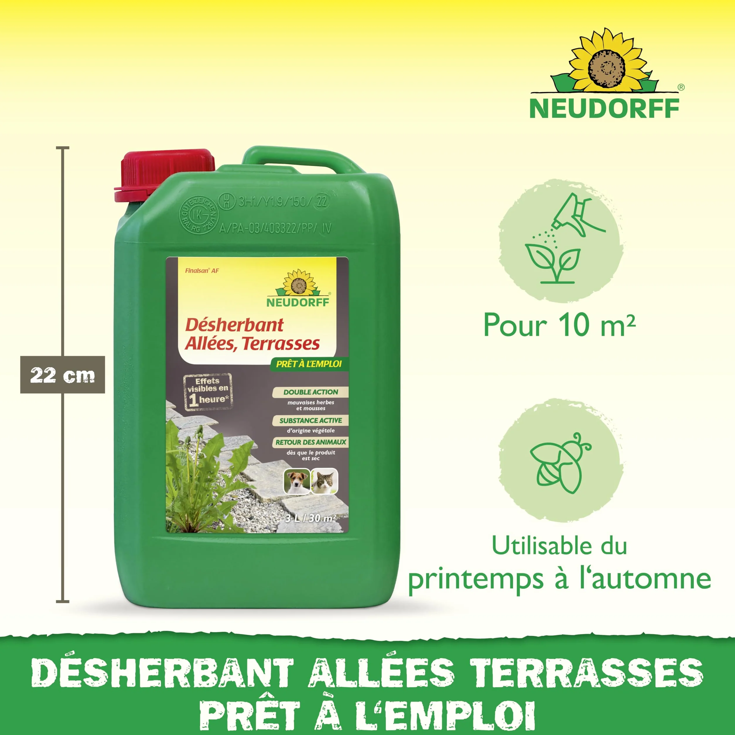Neudorff Finalsan Désherbant Allées Terrasses 3 L Sans Glyphosate