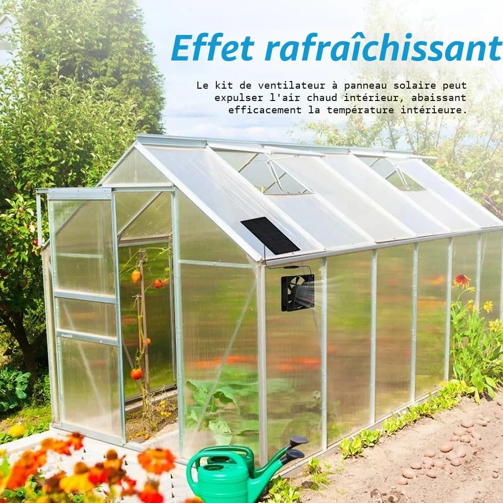 Kit de ventilateur et panneau solaire 100 W 12 V étanche